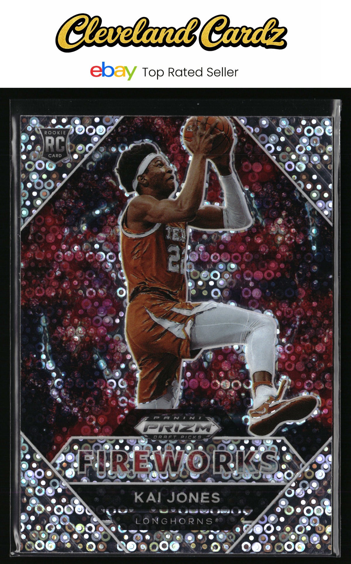 2021 Panini Prizm Draft Picks #12 Kai Jones Fireworks Prizms Circles