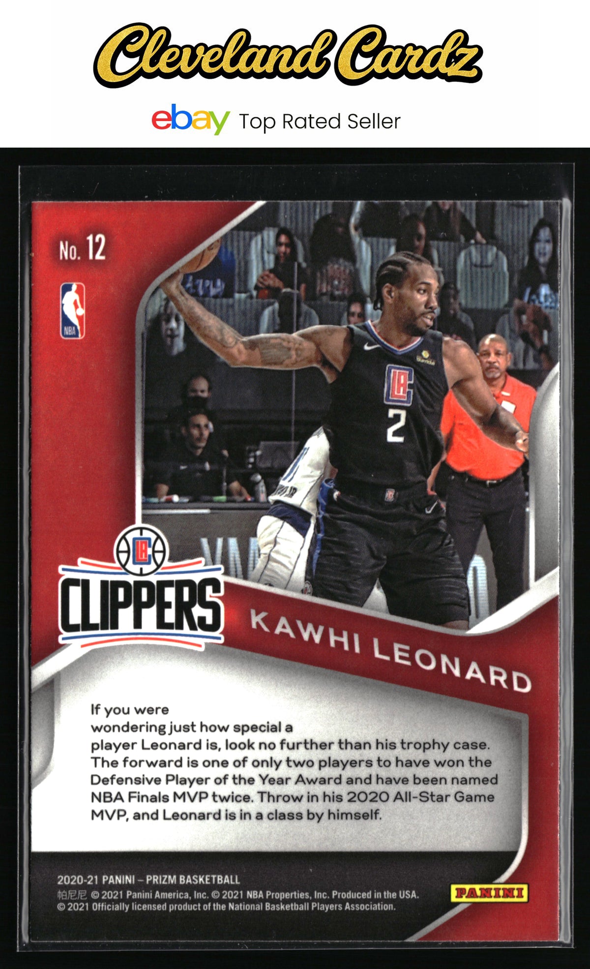 2020-21 Panini Prizm #12 Kawhi Leonard Dominance