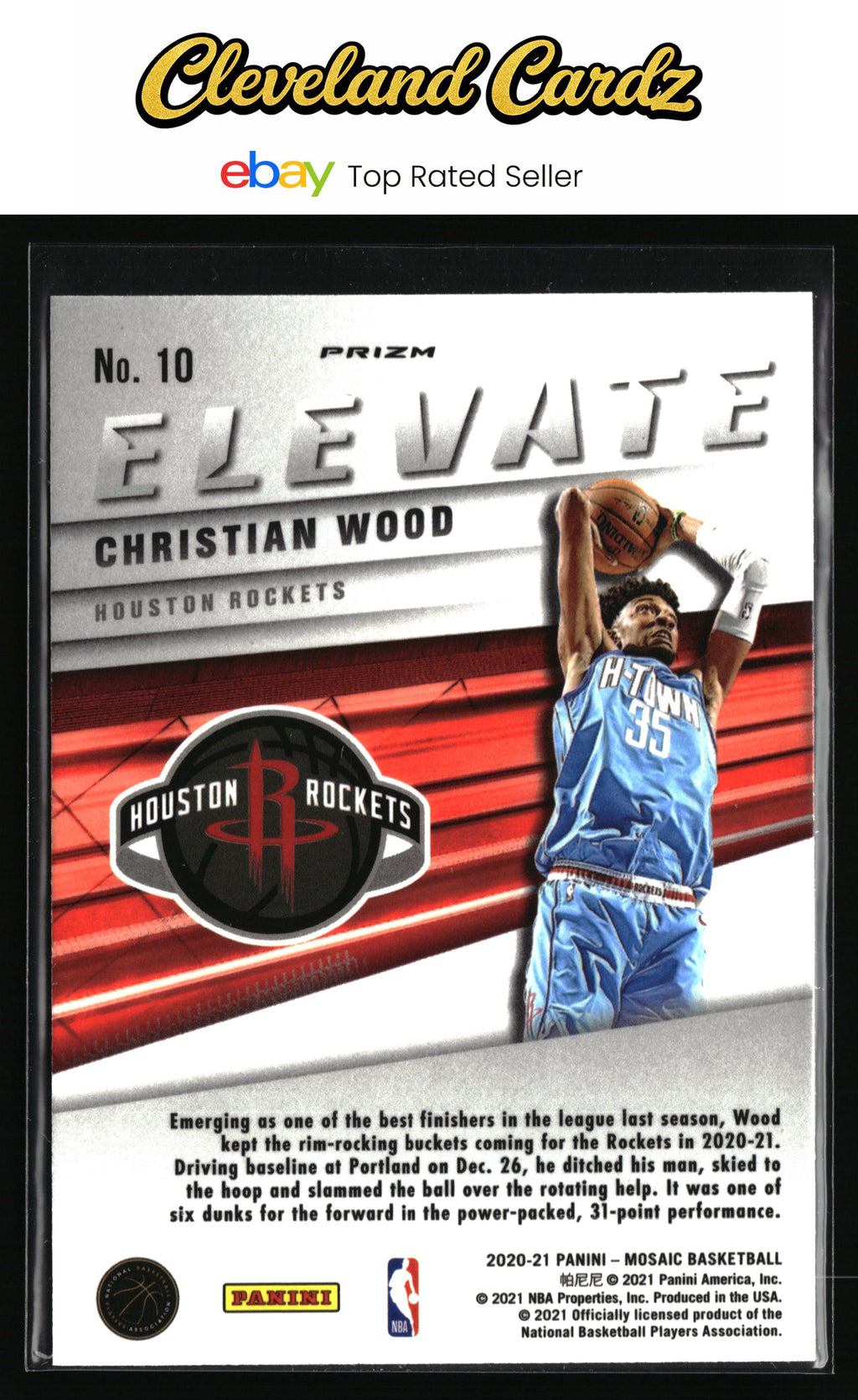2020-21 Panini Mosaic #10 Christian Wood Elevate Mosaic