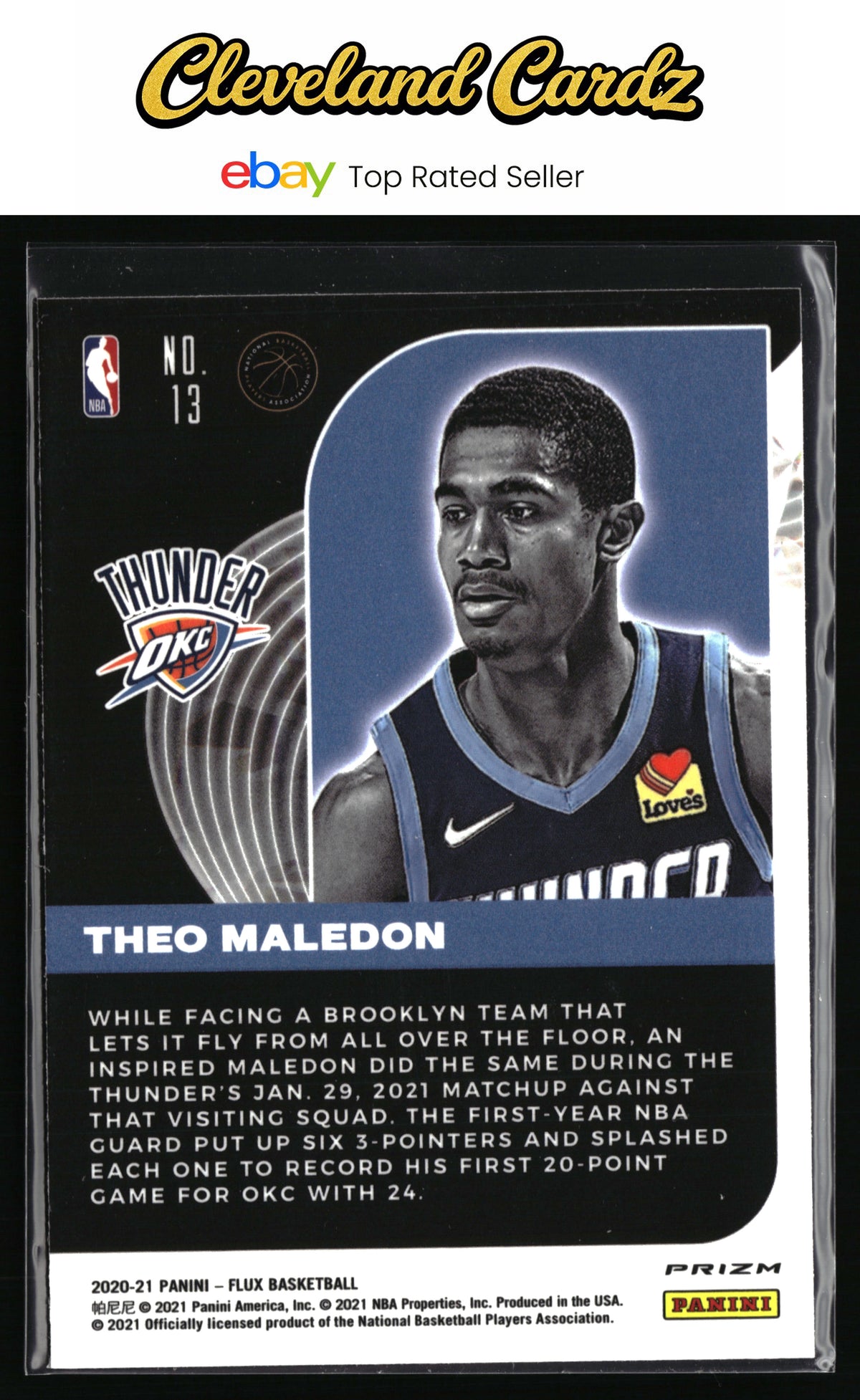 2020-21 Panini Flux #13 Theo Maledon Incoming Silver