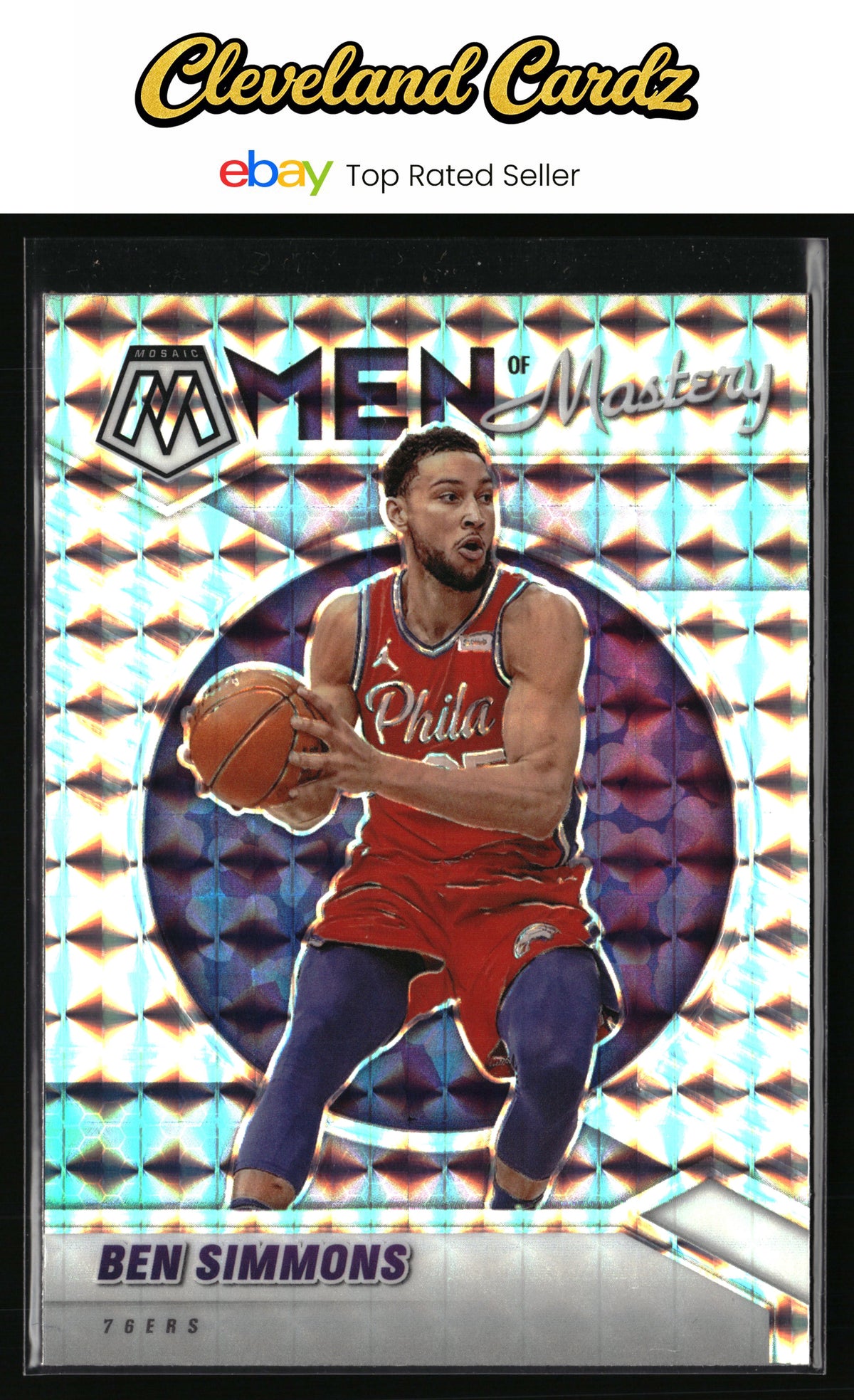 2020-21 Panini Mosaic #4 Ben Simmons Men of Mastery Mosaic