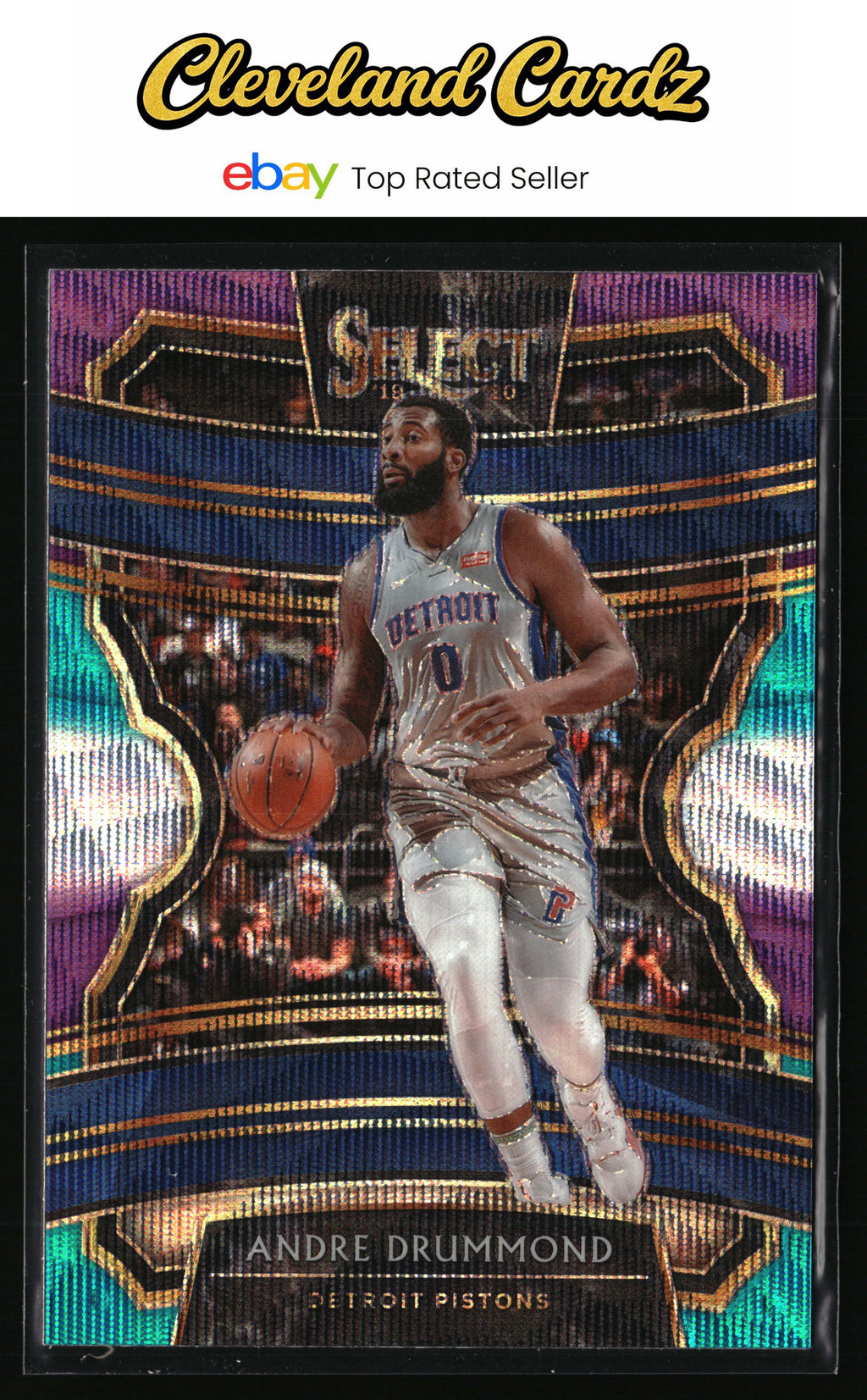 2019-20 Panini Select #16 Andre Drummond Tri-Color Prizms