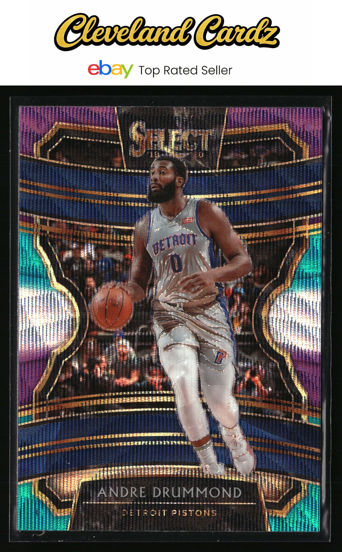 2019-20 Panini Select #16 Andre Drummond Tri-Color Prizms