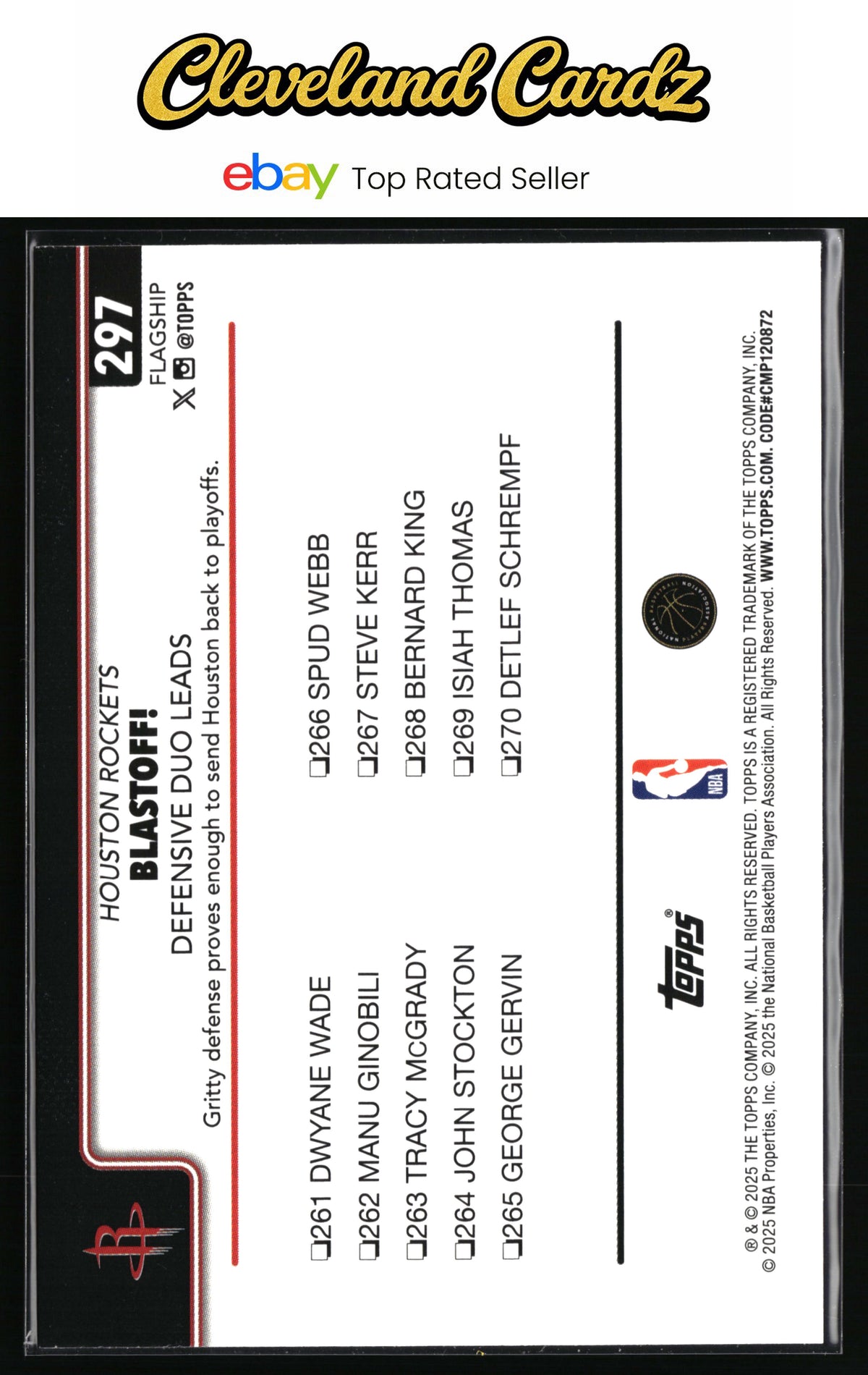 2025-26 Topps #297 Blastoff!: Defensive Duo Leads Crackleboard