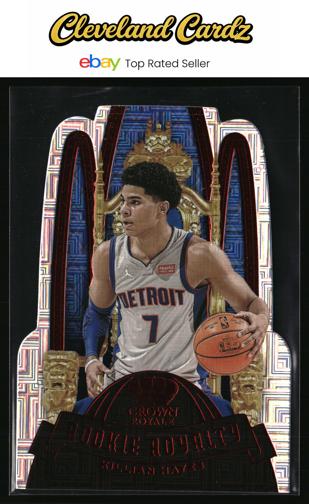 2020-21 Panini Crown Royale #24 Killian Hayes Rookie Royalty Asia Red