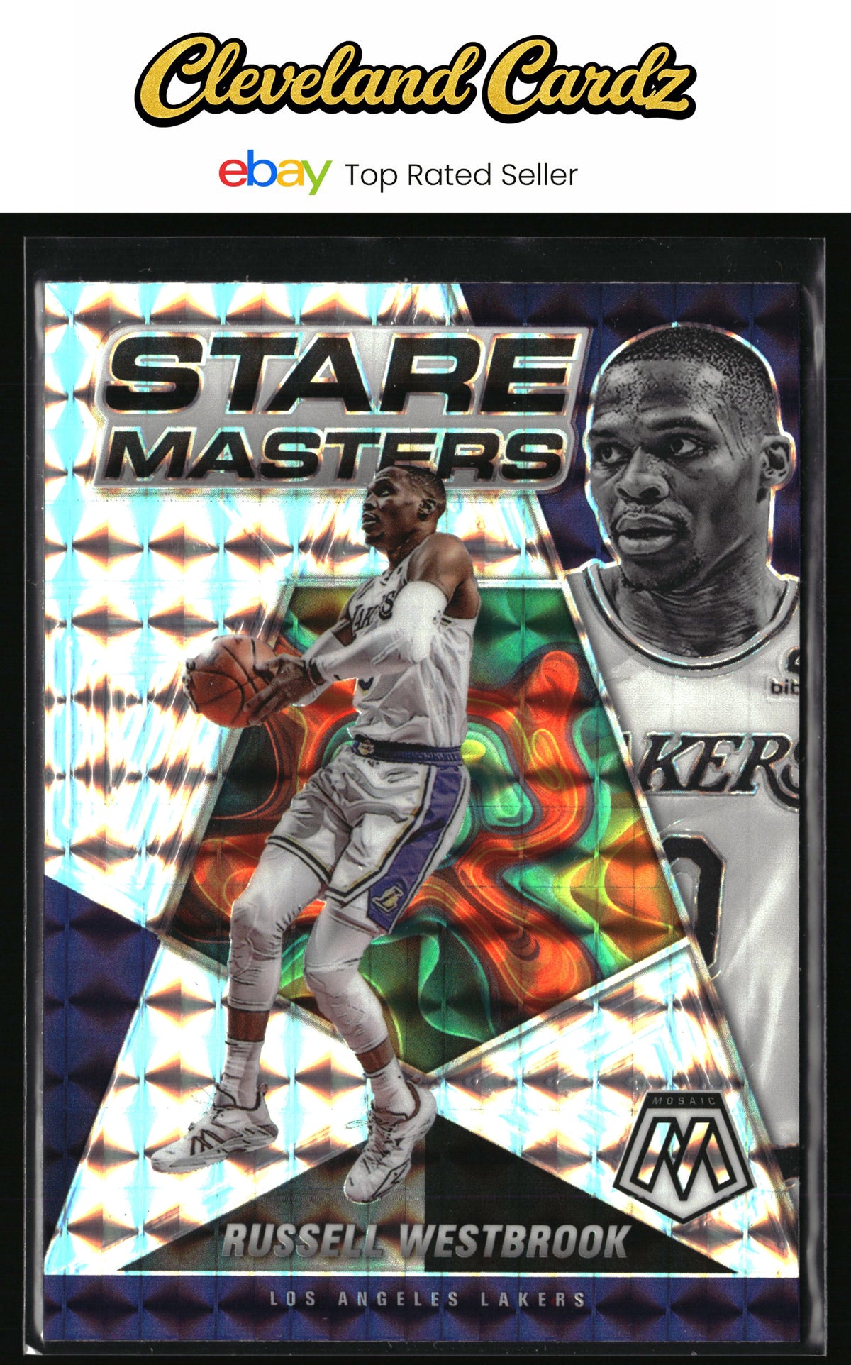 2021-22 Panini Mosaic #2 Russell Westbrook Stare Masters Mosaic