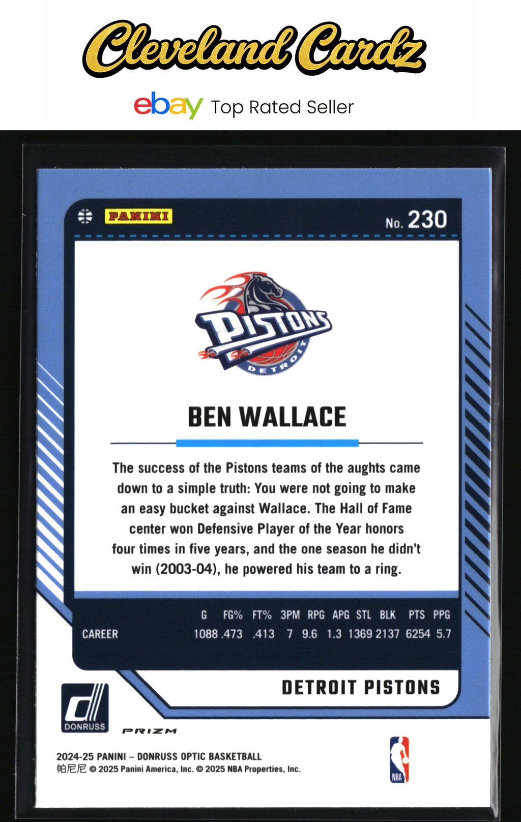 2024-25 Donruss Optic #230 Ben Wallace Holo