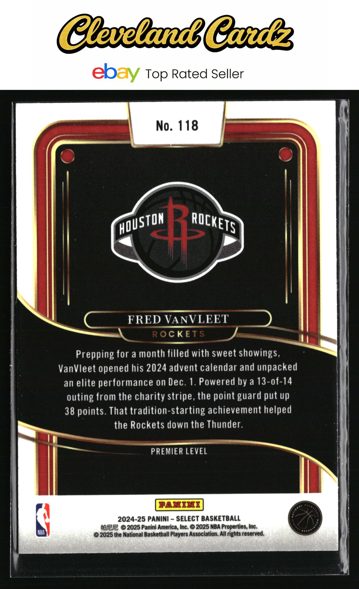 2024-25 Panini Select #118 Fred VanVleet Blue