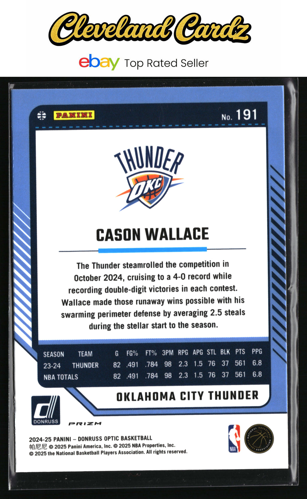 2024-25 Donruss Optic #191 Cason Wallace Hyper Pink