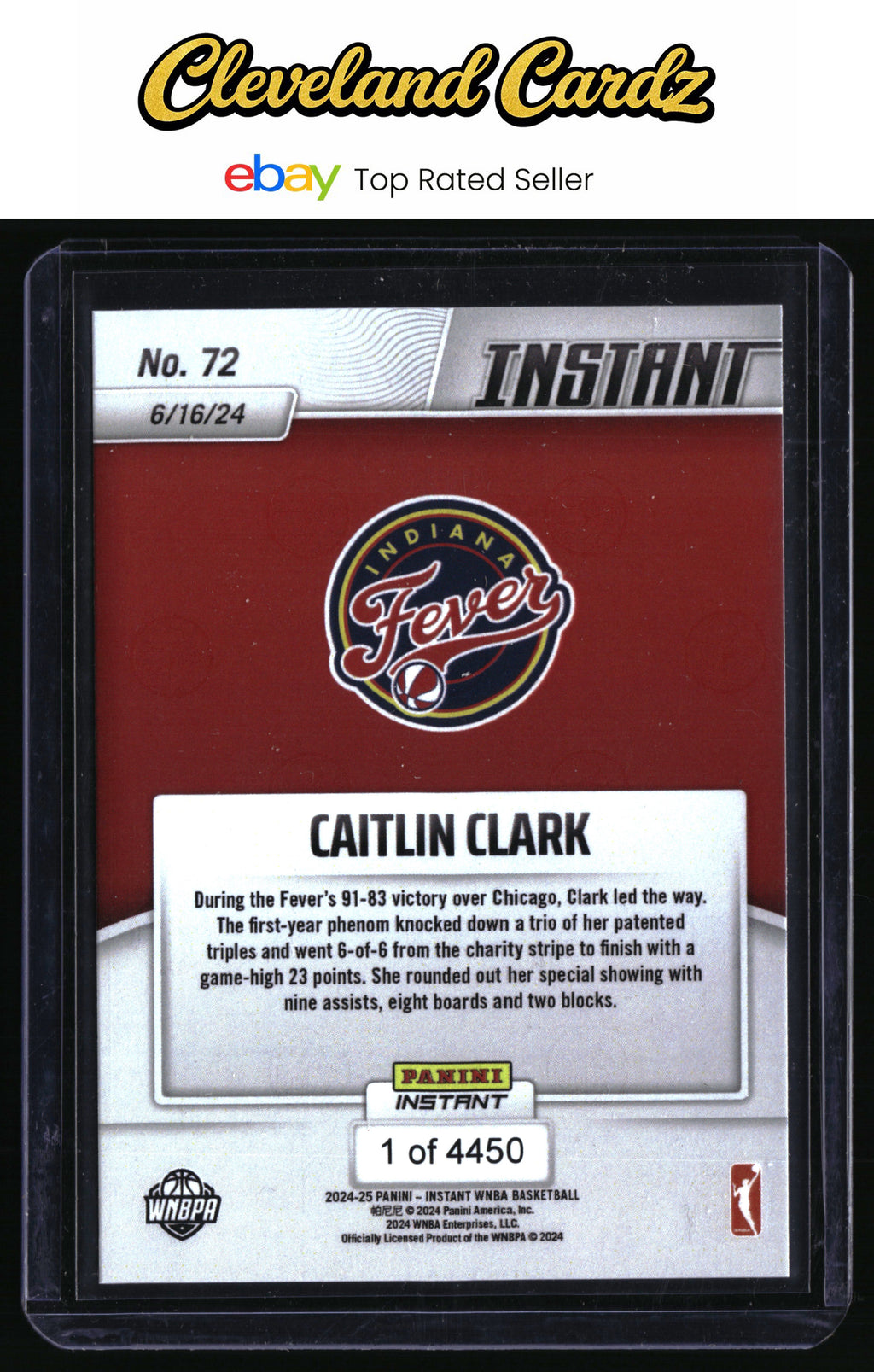 2024 Panini Instant WNBA #72 Caitlin Clark RC
