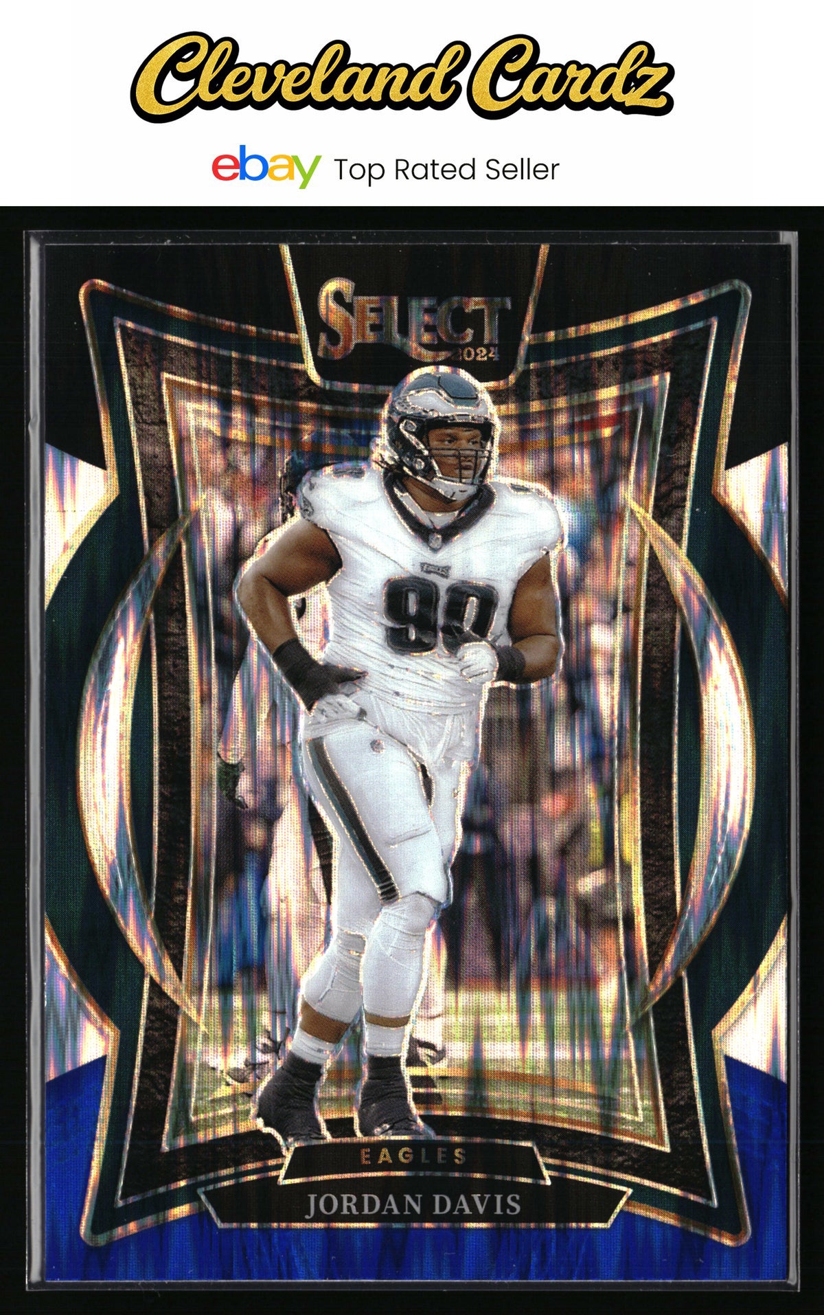2024 Panini Select #72 Jordan Davis Black & Blue Prizm Shock