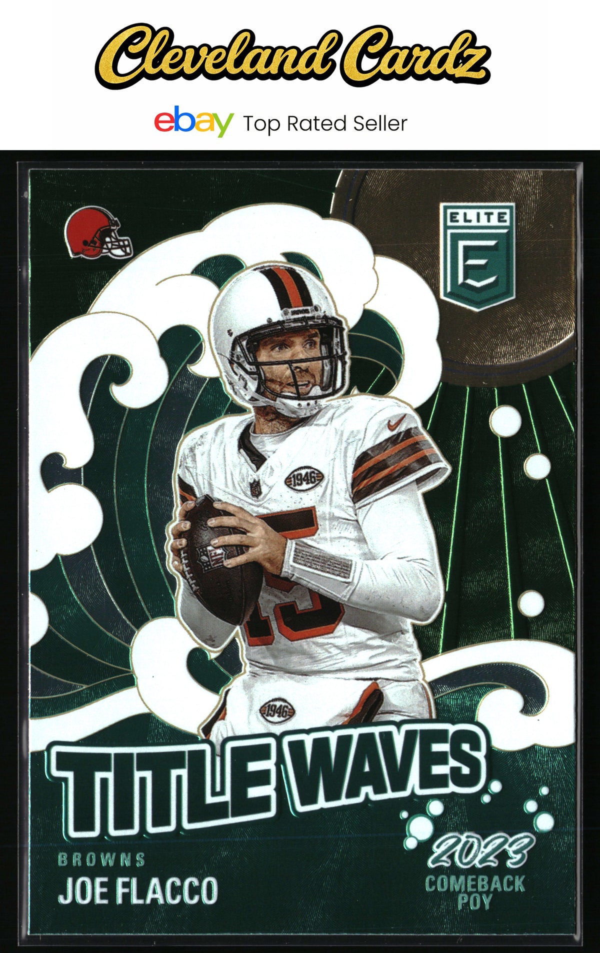 2024 Donruss Elite #7 Joe Flacco Title Waves Green