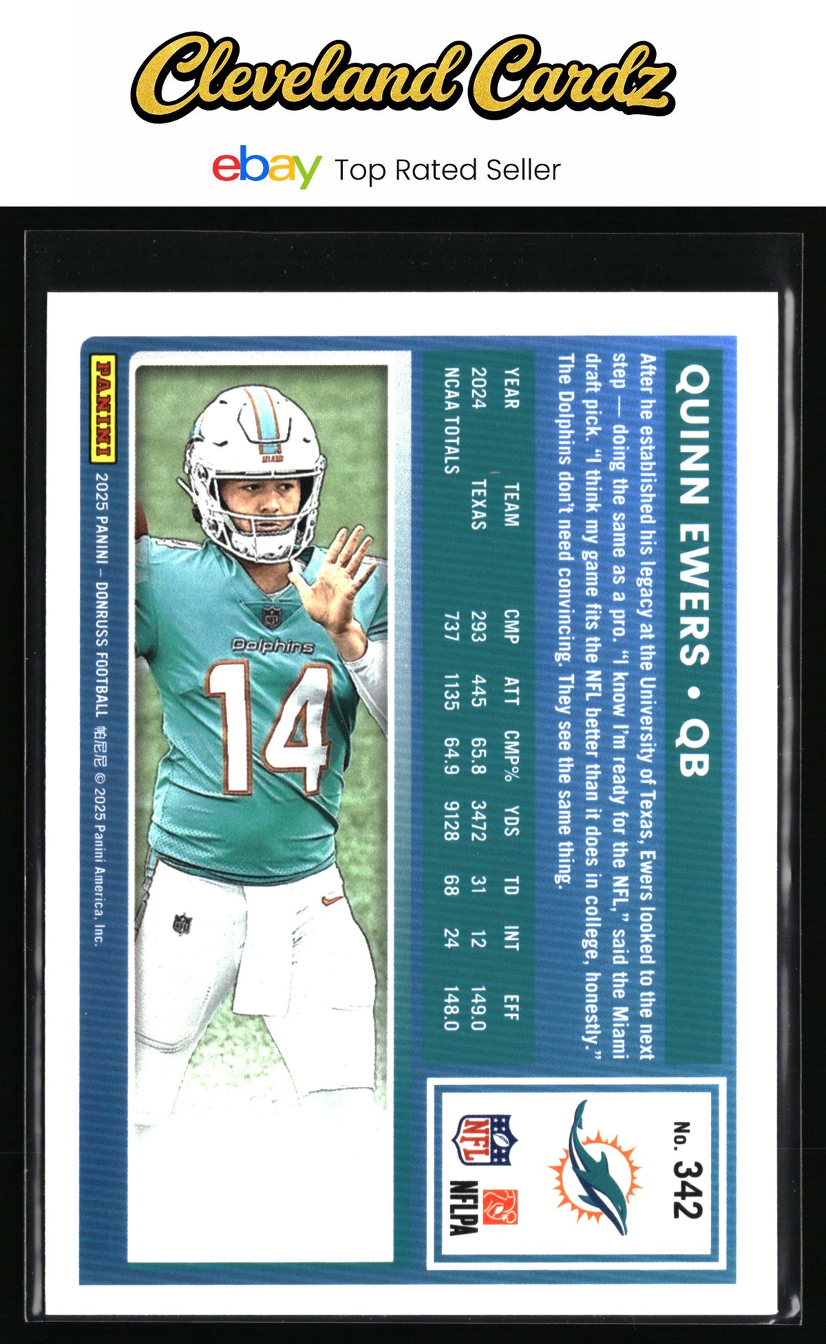 2025 Donruss #342 Quinn Ewers