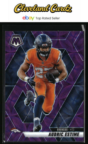 2025 Panini Mosaic #208 Audric Estime Purple Scope