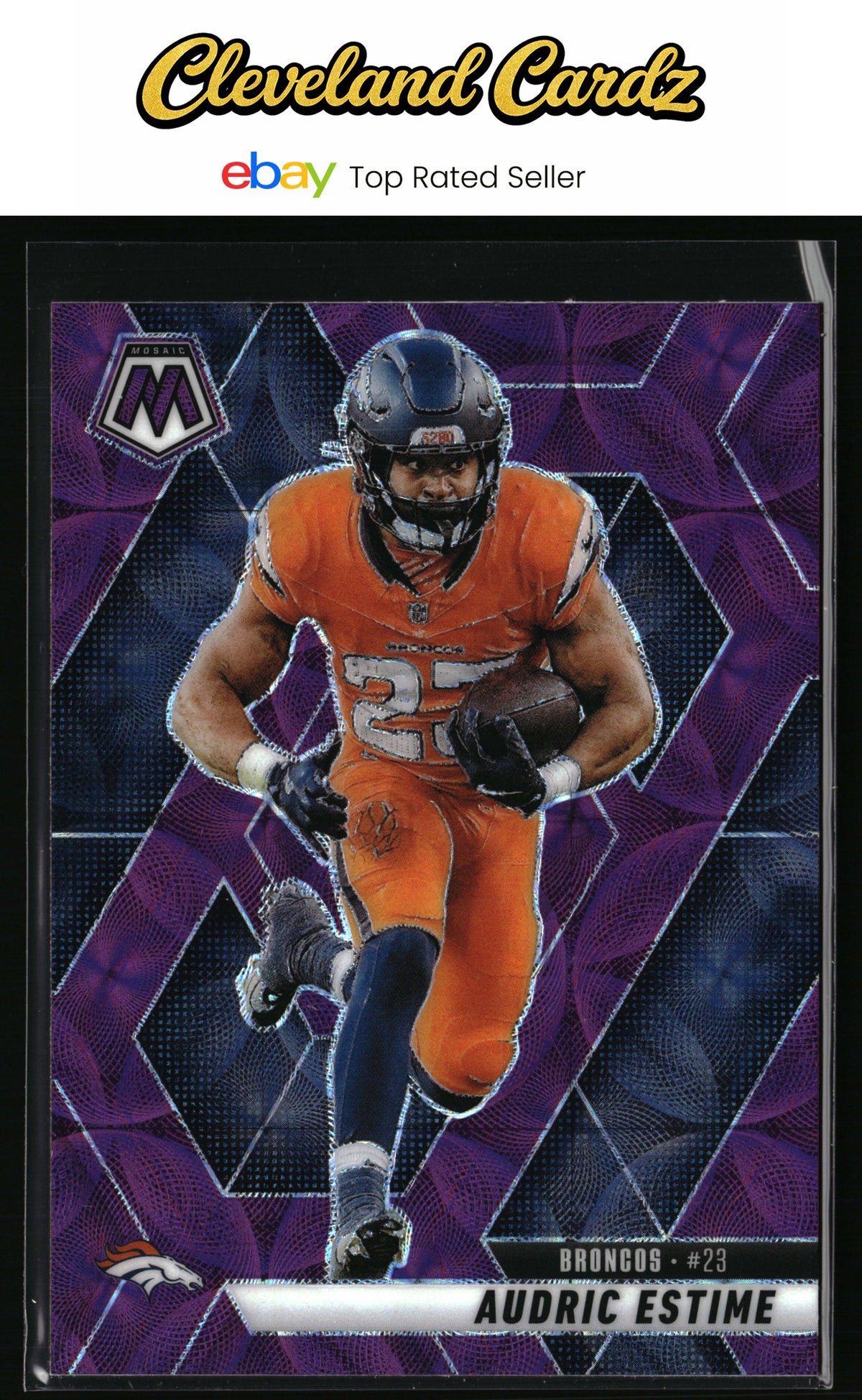 2025 Panini Mosaic #208 Audric Estime Purple Scope