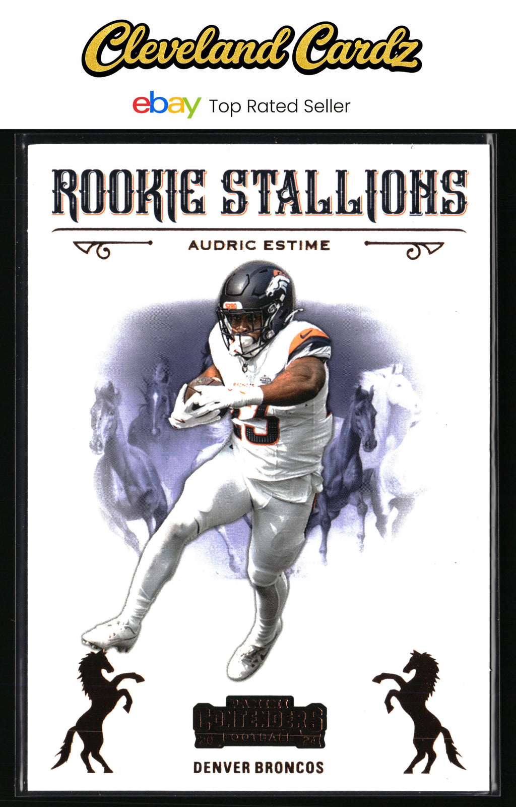 2024 Panini Contenders #22 Audric Estime Draft Class Contenders Bronze
