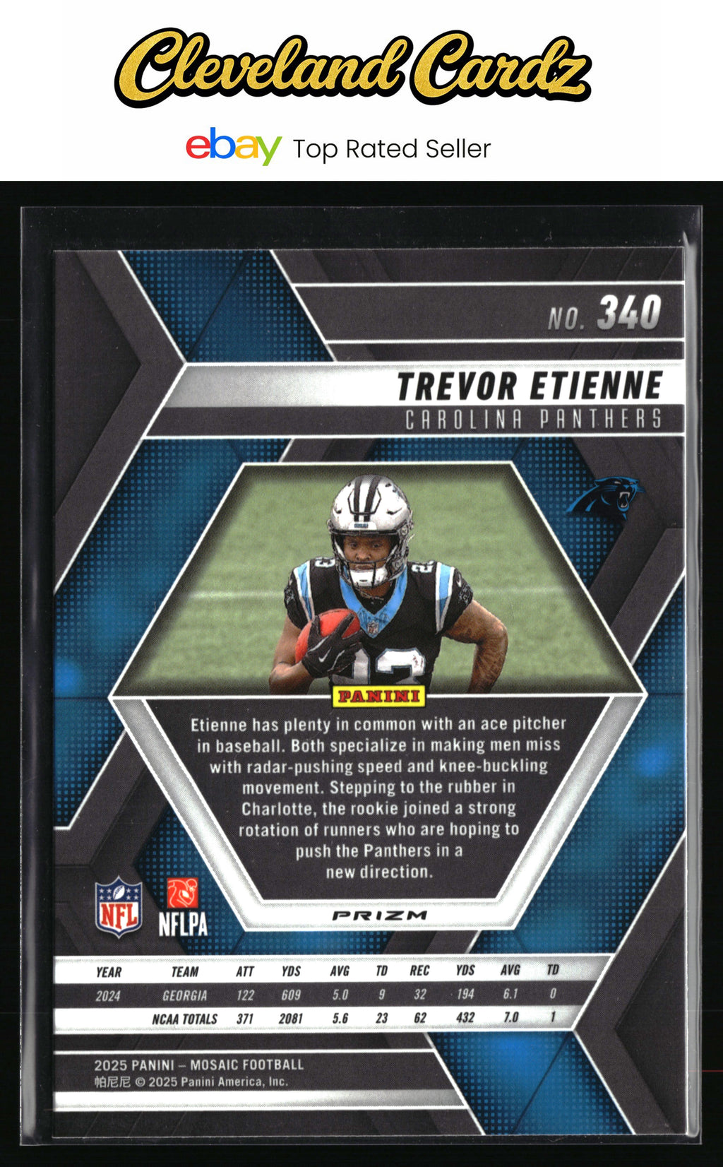 2025 Panini Mosaic #340 Trevor Etienne Silver