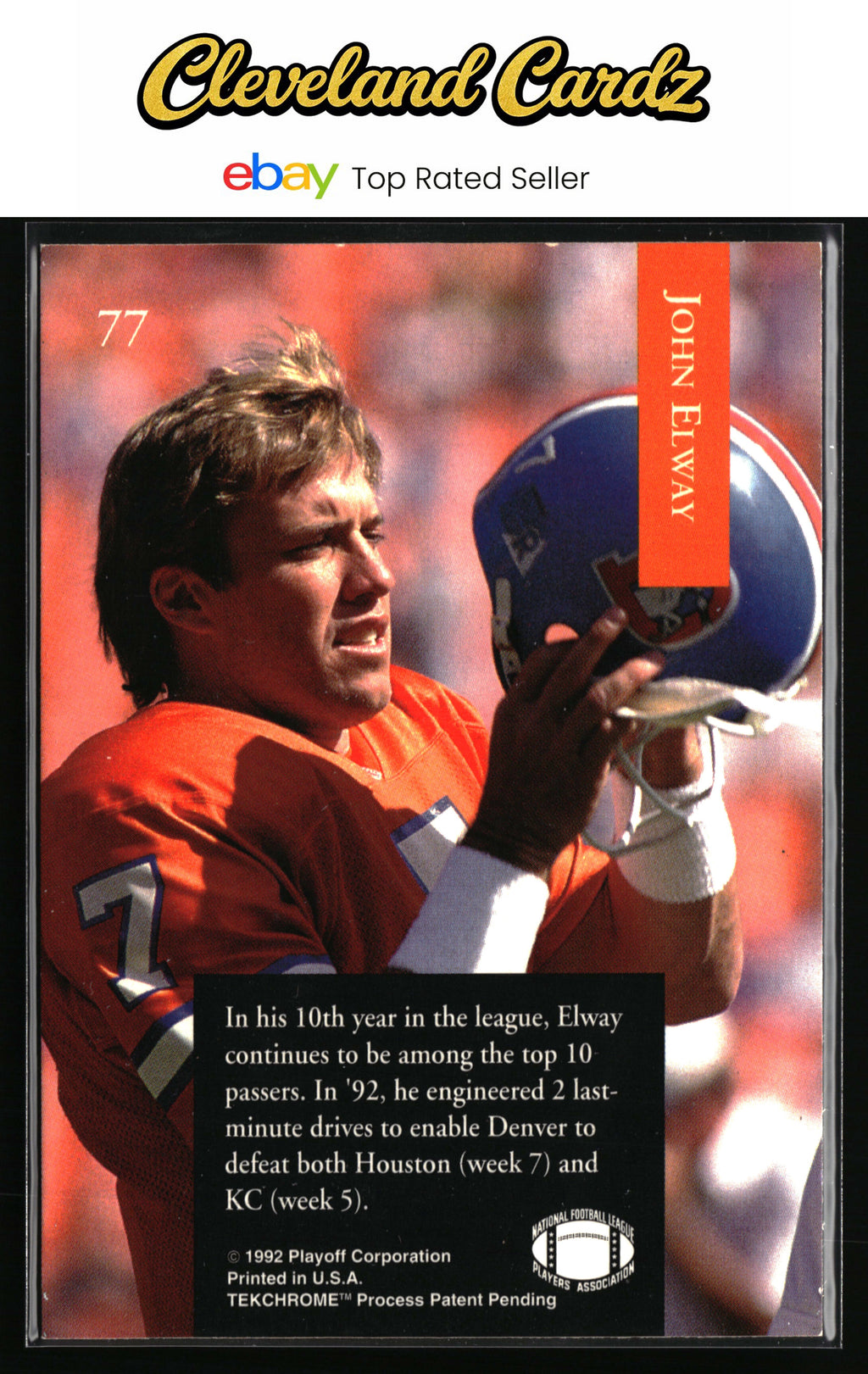 1992 Playoff #77 John Elway