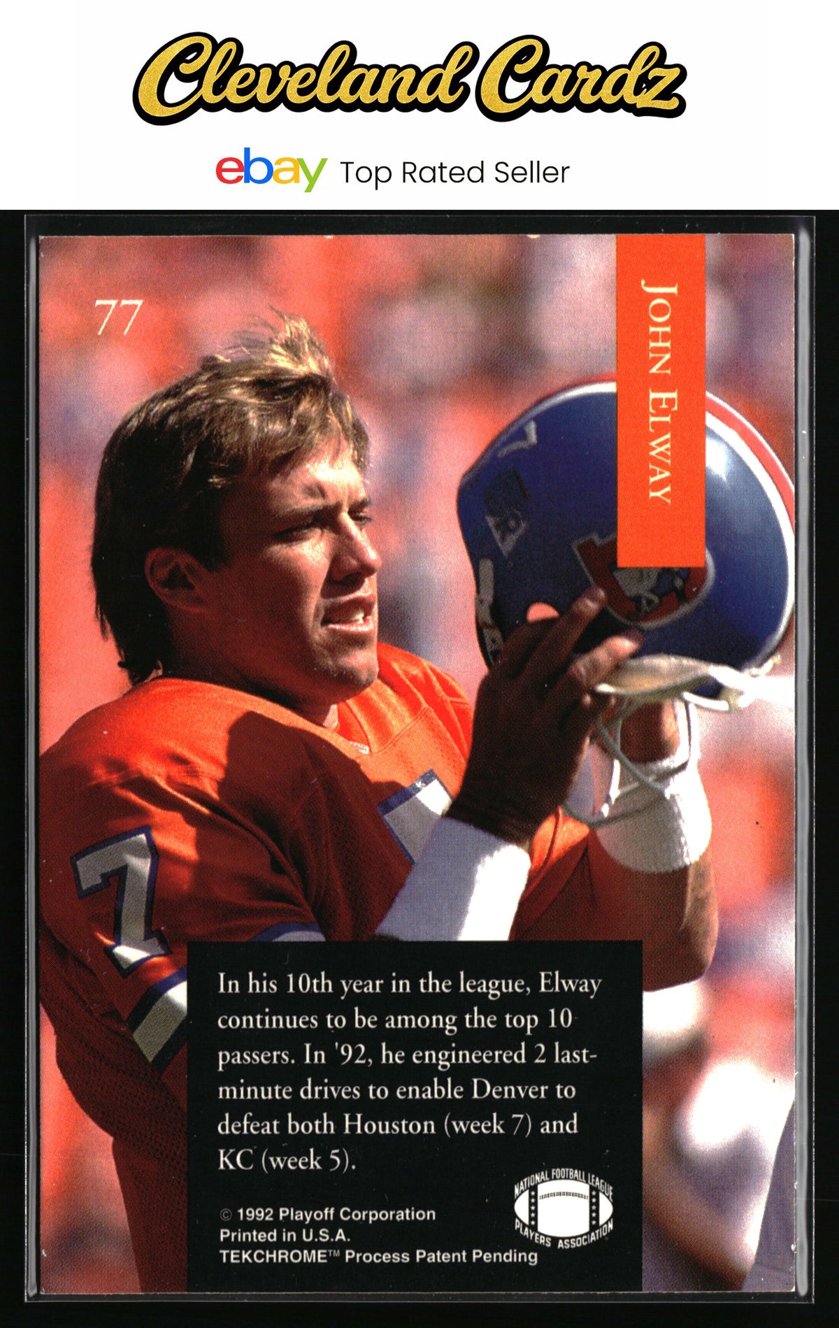 1992 Playoff #77 John Elway