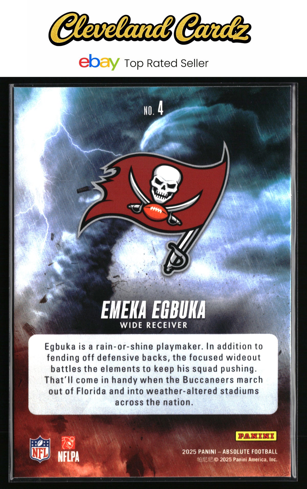 2025 Panini Absolute #4 Emeka Egbuka By Storm
