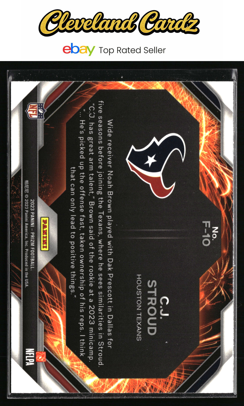 2023 Panini Prizm #F-10 C.J. Stroud Fireworks