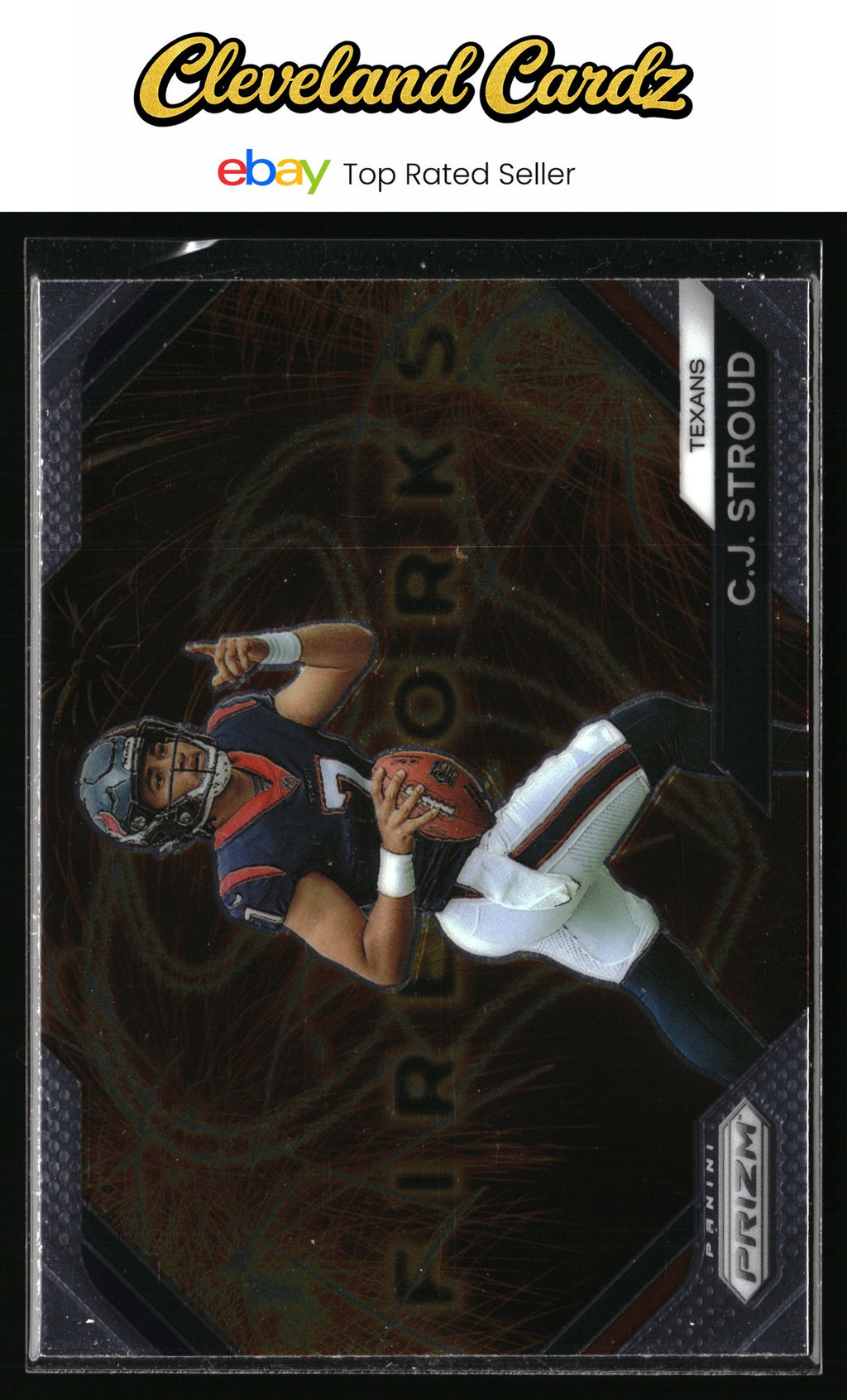 2023 Panini Prizm #F-10 C.J. Stroud Fireworks