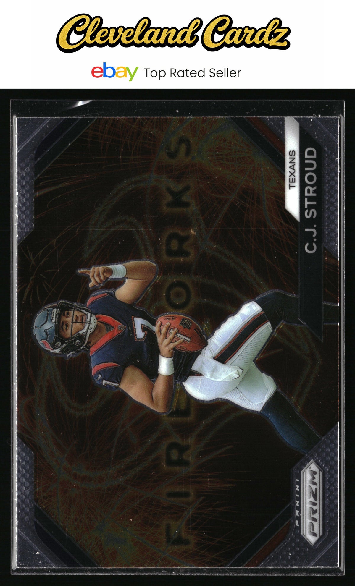 2023 Panini Prizm #F-10 C.J. Stroud Fireworks