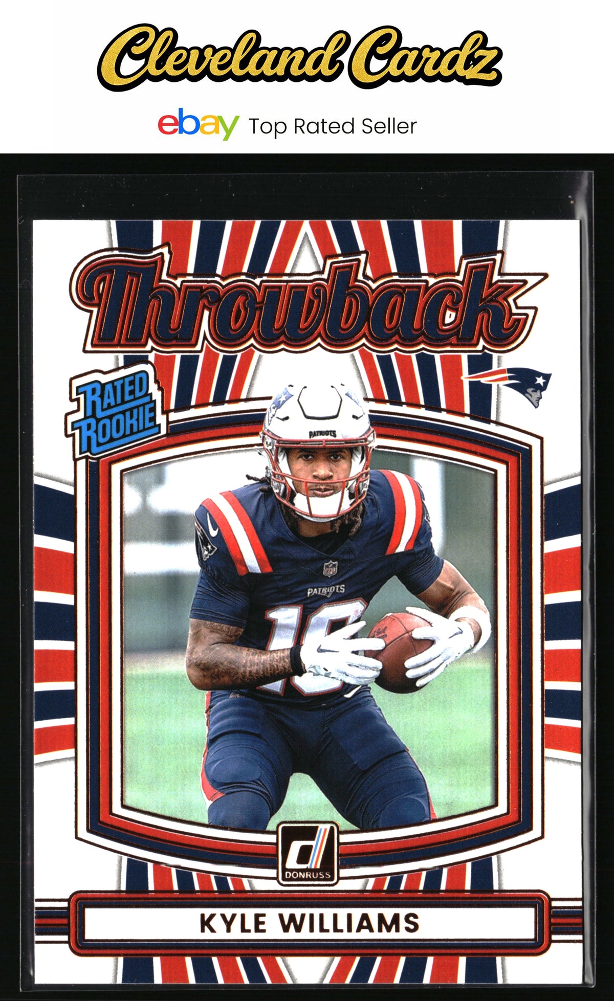 2025 Donruss #48 Kyle Williams Rated Rookies Throwback
