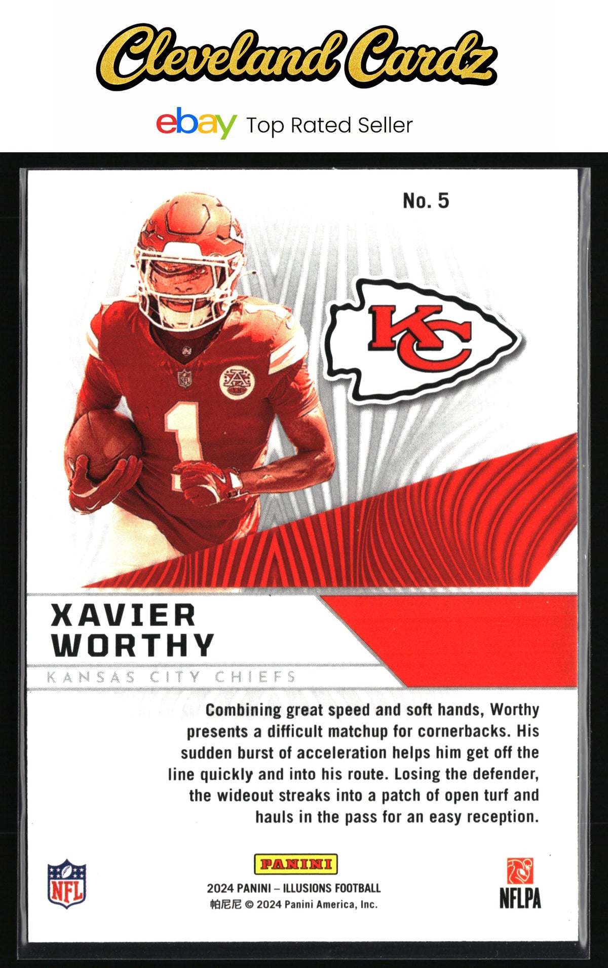2024 Panini Illusions #5 Xavier Worthy Amazing