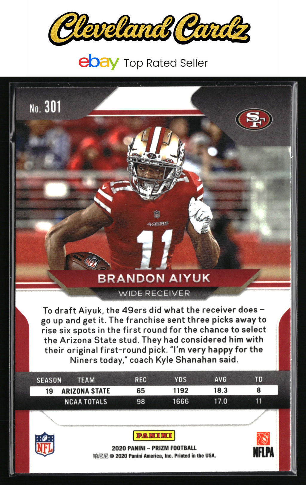 2020 Panini Prizm #301 Brandon Aiyuk