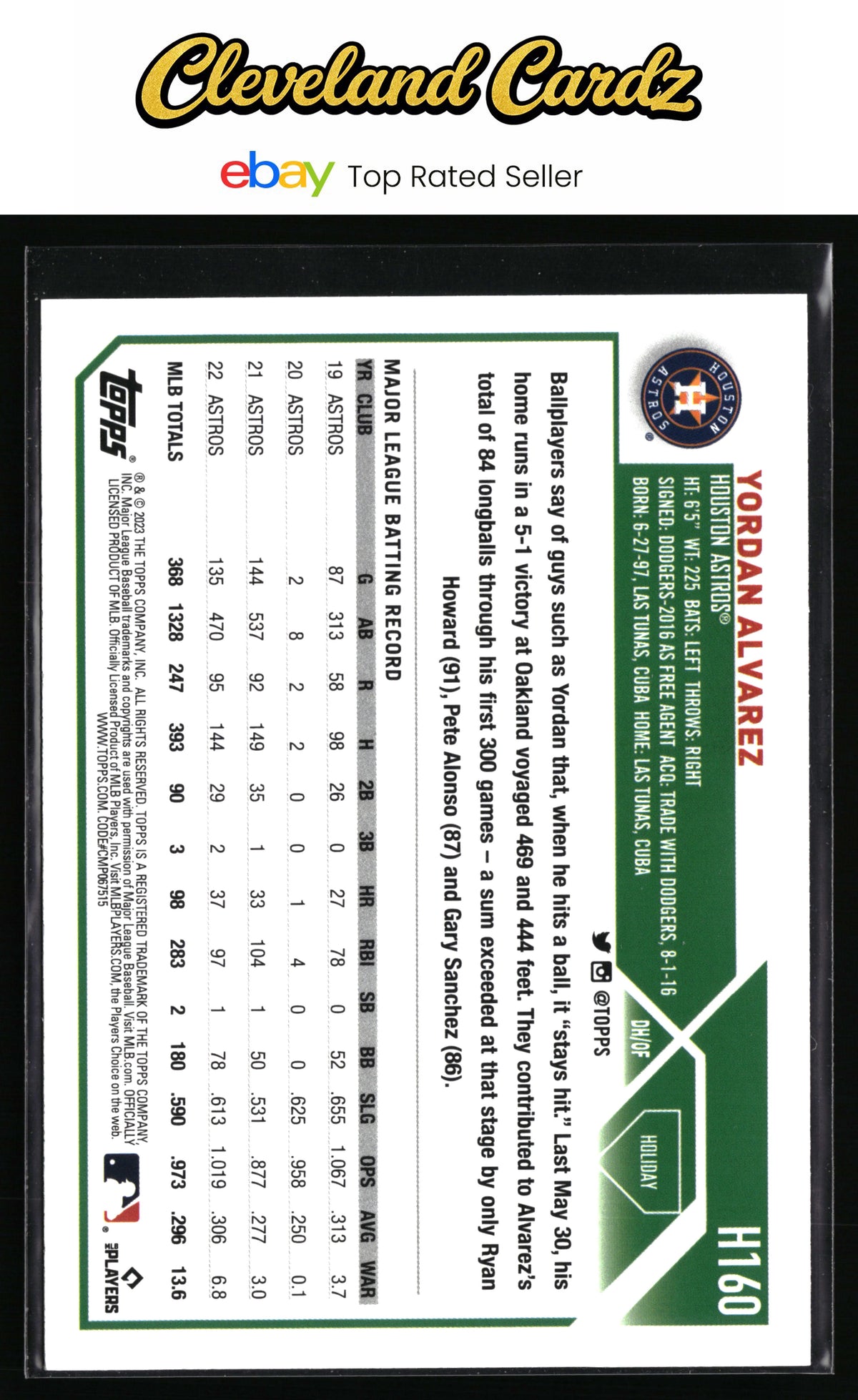 2023 Topps Holiday #H160c Yordan Alvarez