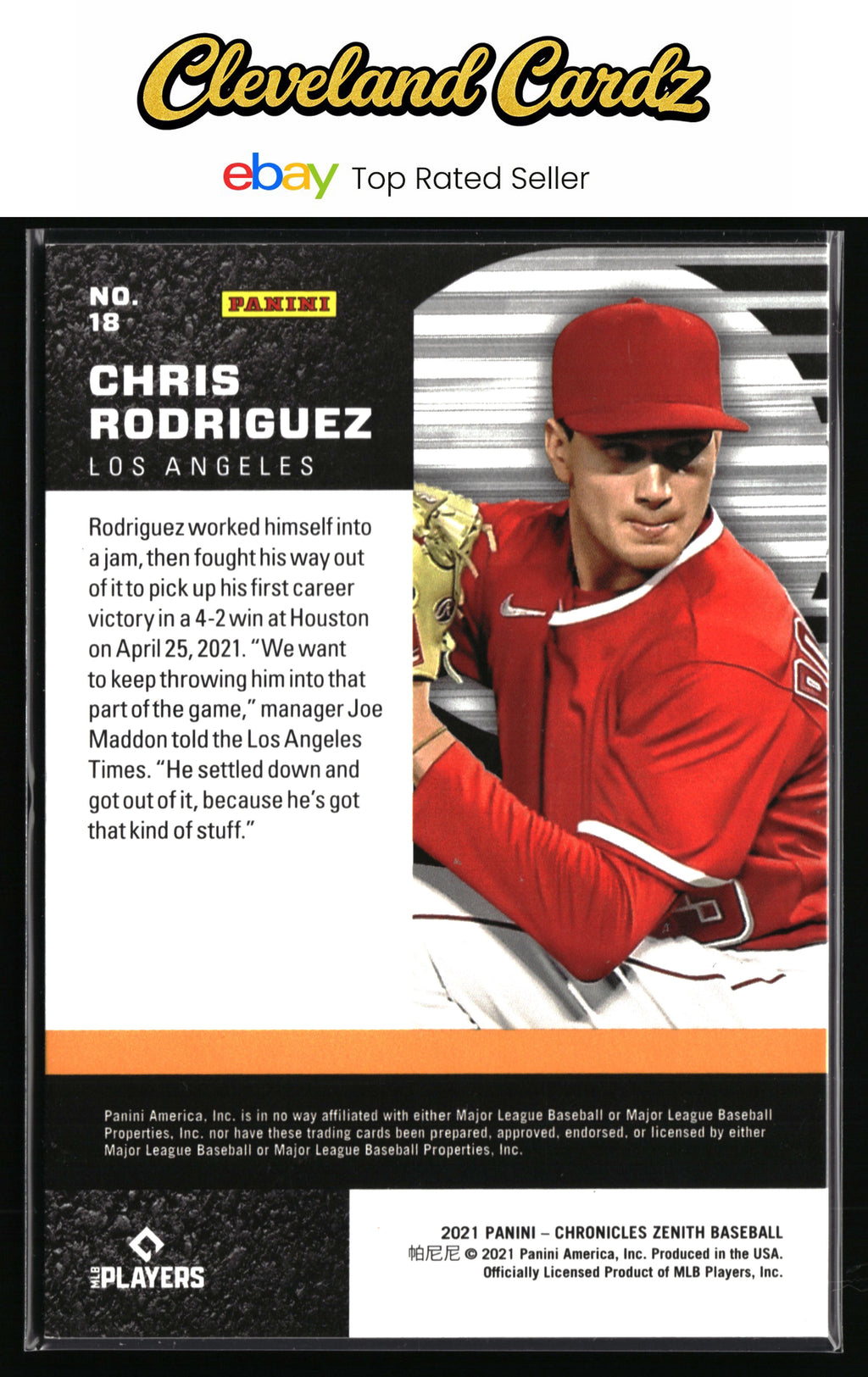2021 Panini Chronicles #18 Chris Rodriguez Zenith