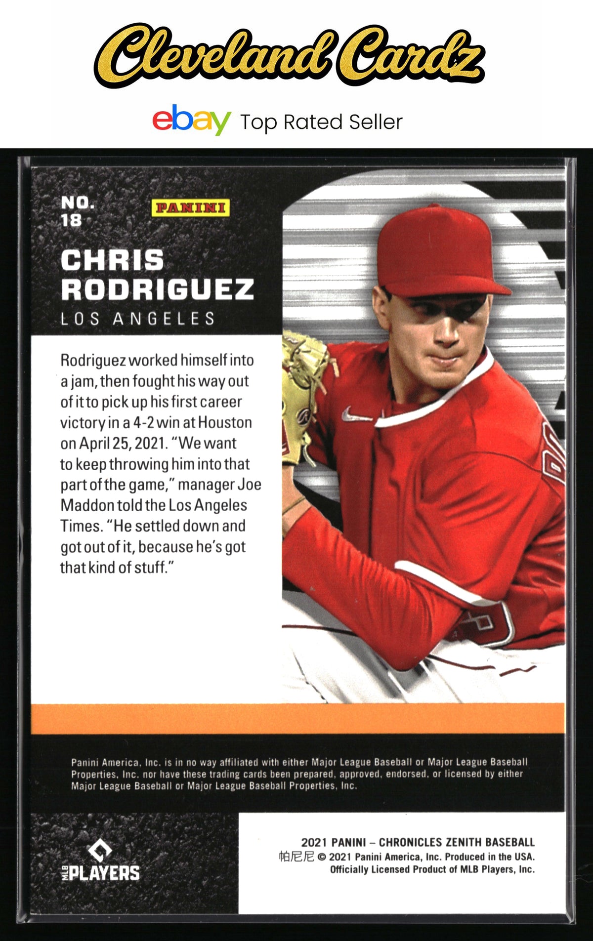 2021 Panini Chronicles #18 Chris Rodriguez Zenith