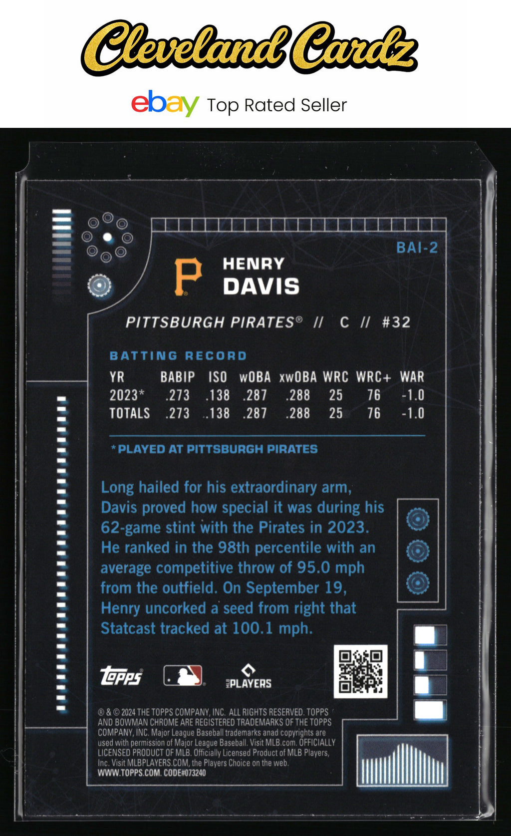 2024 Bowman #BAI-2 Henry Davis Bowman A.I.
