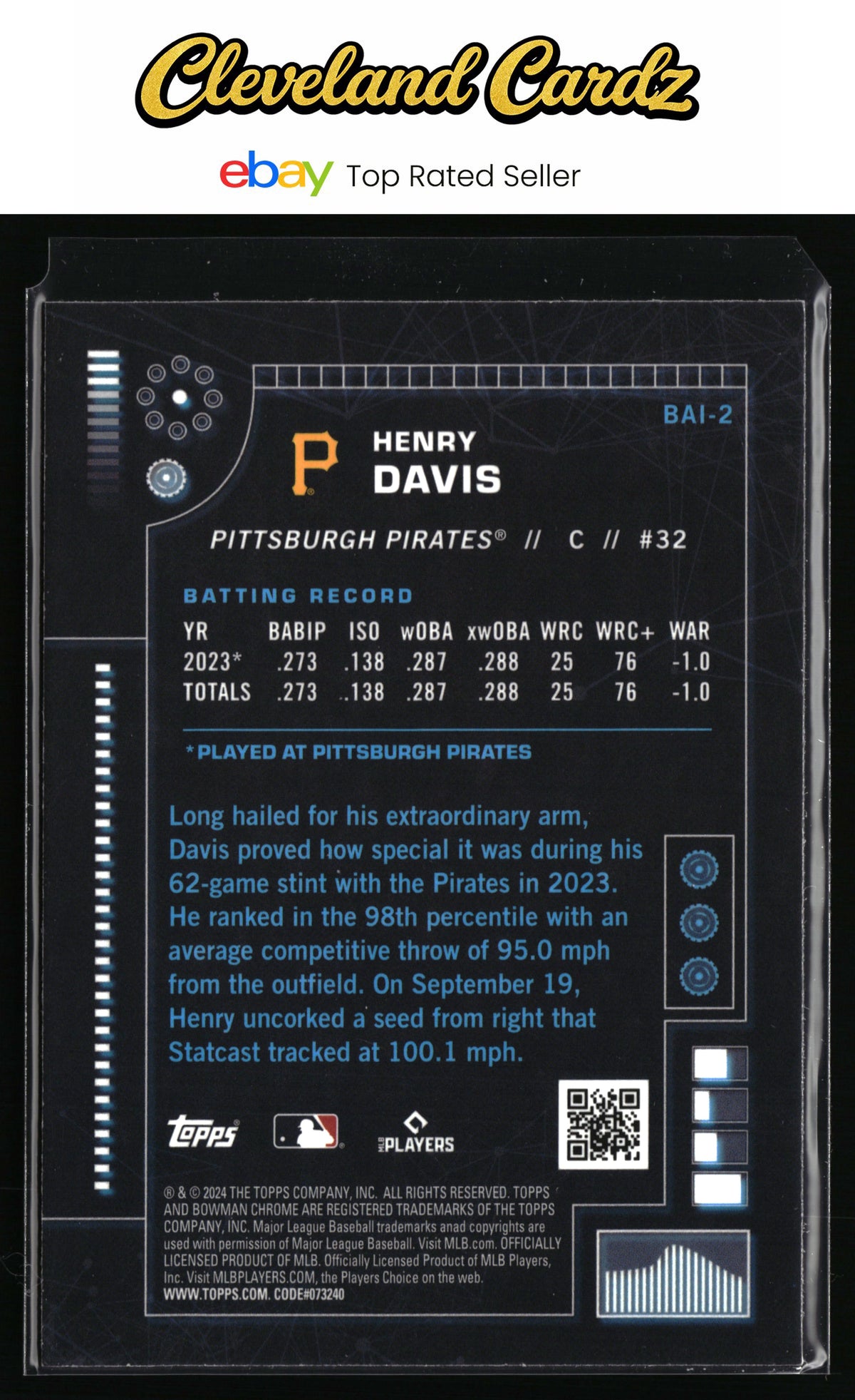 2024 Bowman #BAI-2 Henry Davis Bowman A.I.