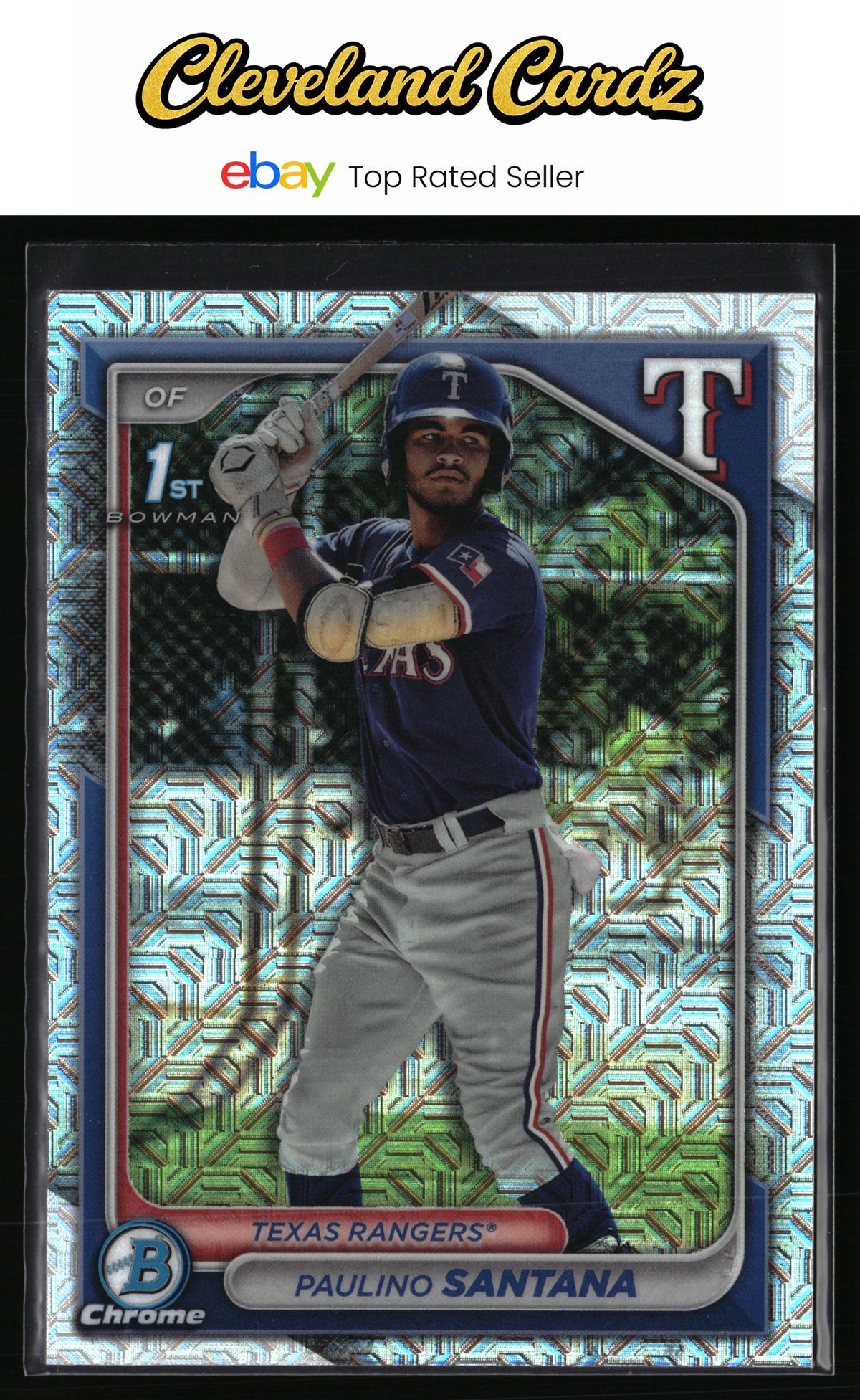 2024 Bowman Chrome #BCP-245 Paulino Santana Prospects Mojo Refractor