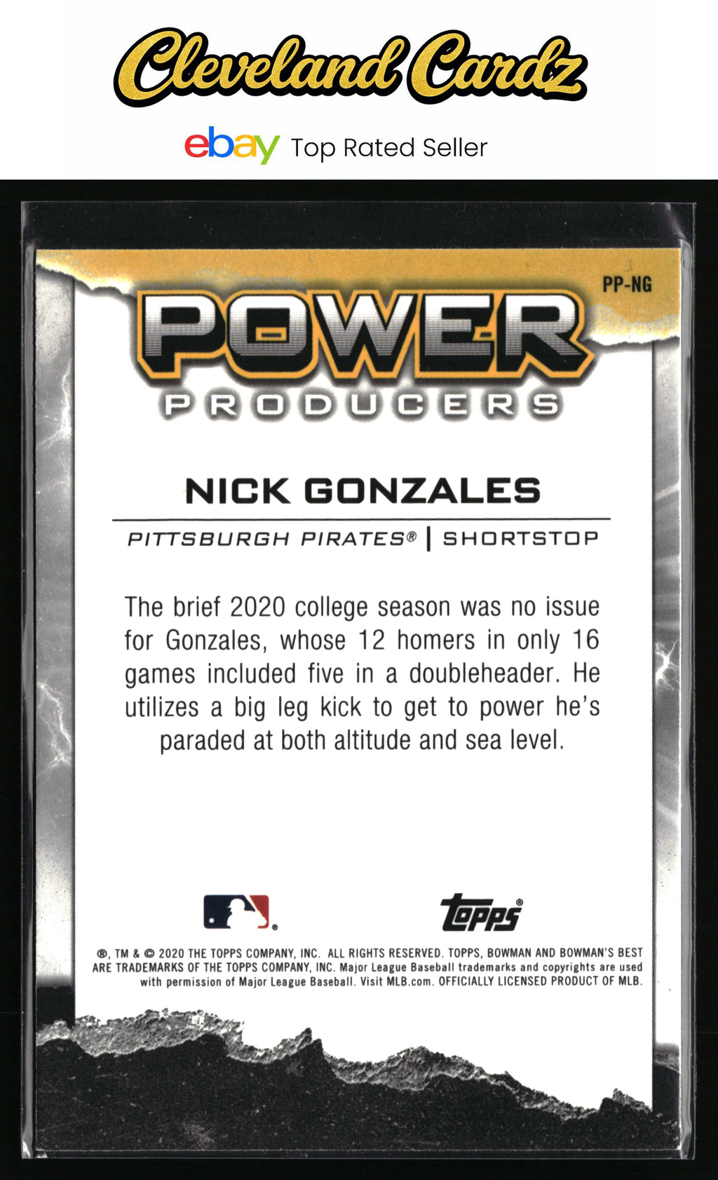 2020 Bowman's Best #PP-NG Nick Gonzales Power Producers
