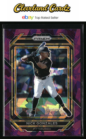 2023 Panini Prizm #129 Nick Gonzales Purple Ice Prizm