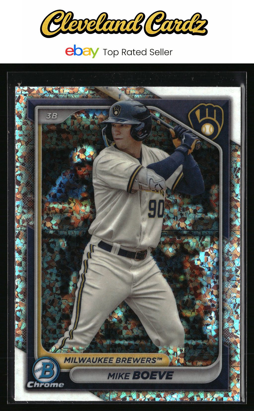 2024 Bowman #BCP-138 Mike Boeve Chrome Prospects Mini-Diamond Refractor