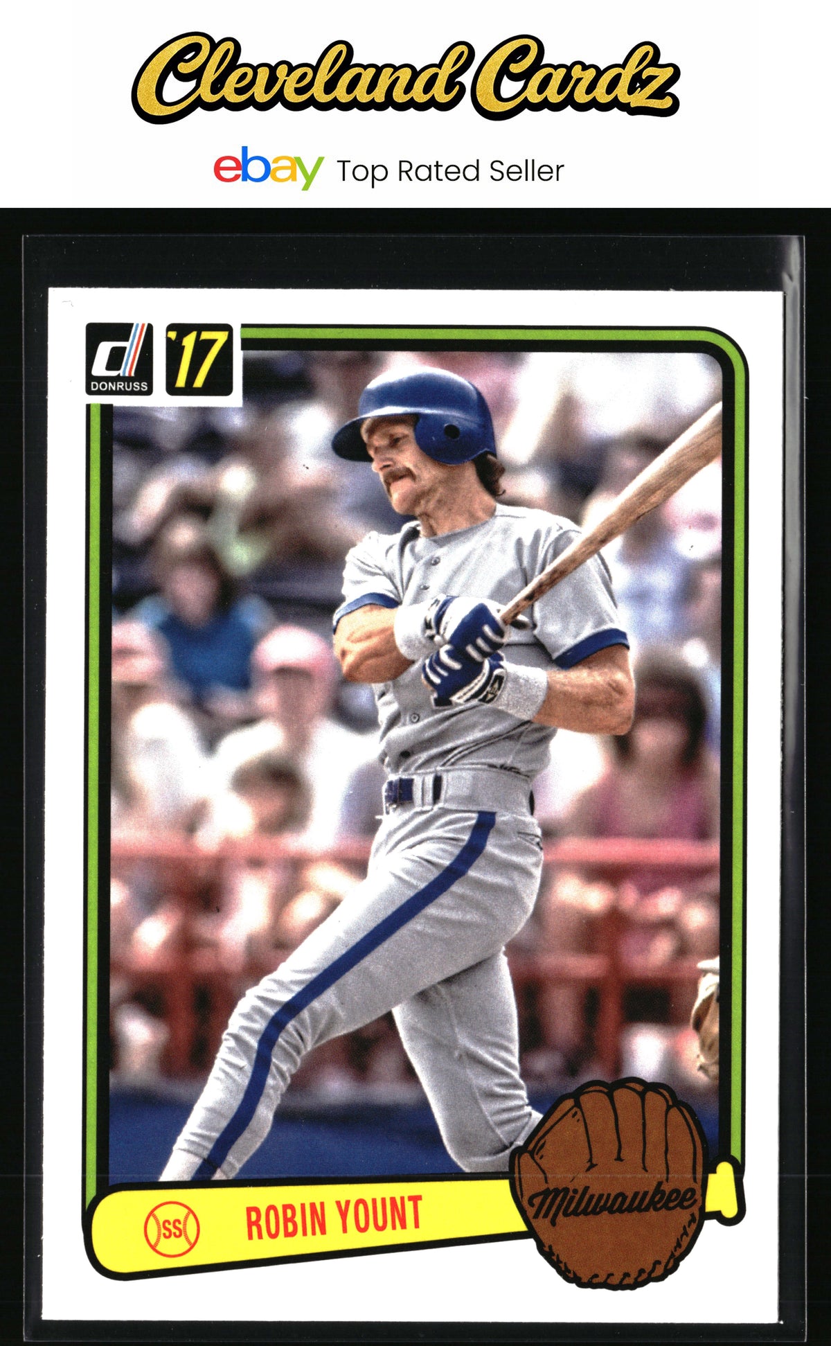2017 Donruss #RV-43 Robin Yount Retro Variations 1983 Magenta Back