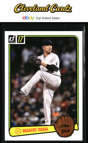 2017 Donruss #RV-23 Masahiro Tanaka Retro Variations 1983 Magenta Back