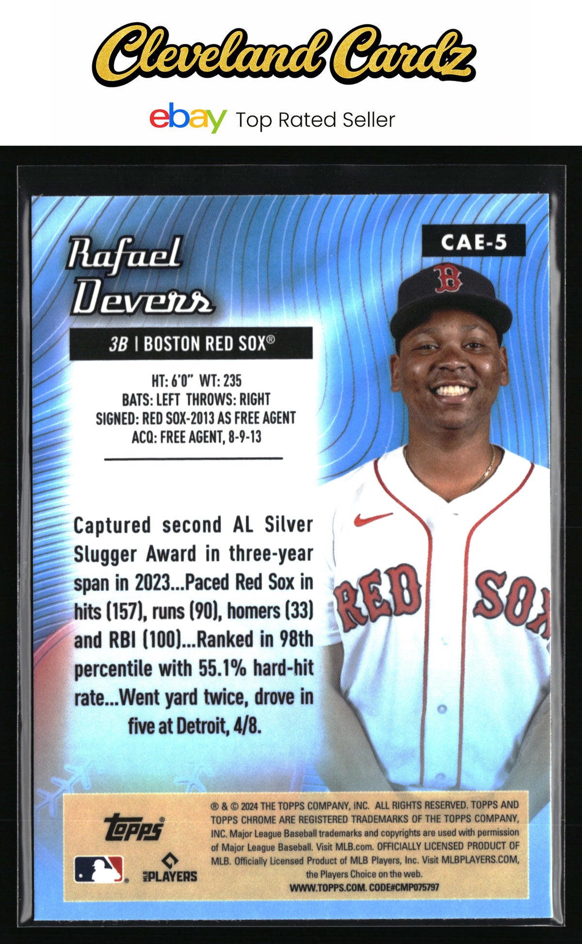 2024 Topps Chrome #CAE-5 Rafael Devers Chrome All-Etch