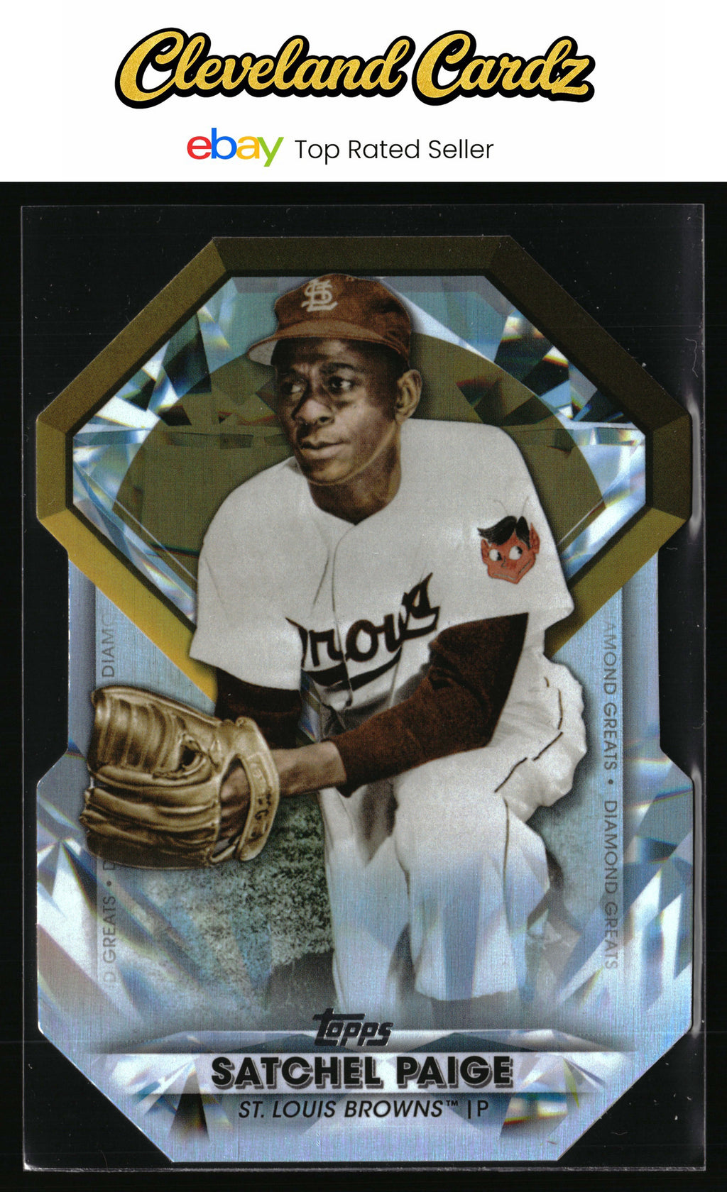 2022 Topps Chrome Update #DGC-11 Satchel Paige Diamond Greats Die Cut