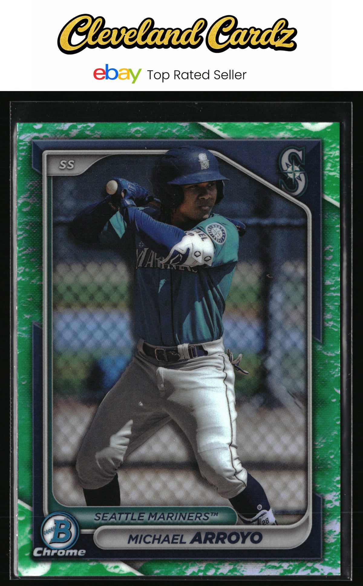 2024 Bowman #BCP-97 Michael Arroyo Chrome Prospects Lunar Glow Refractor