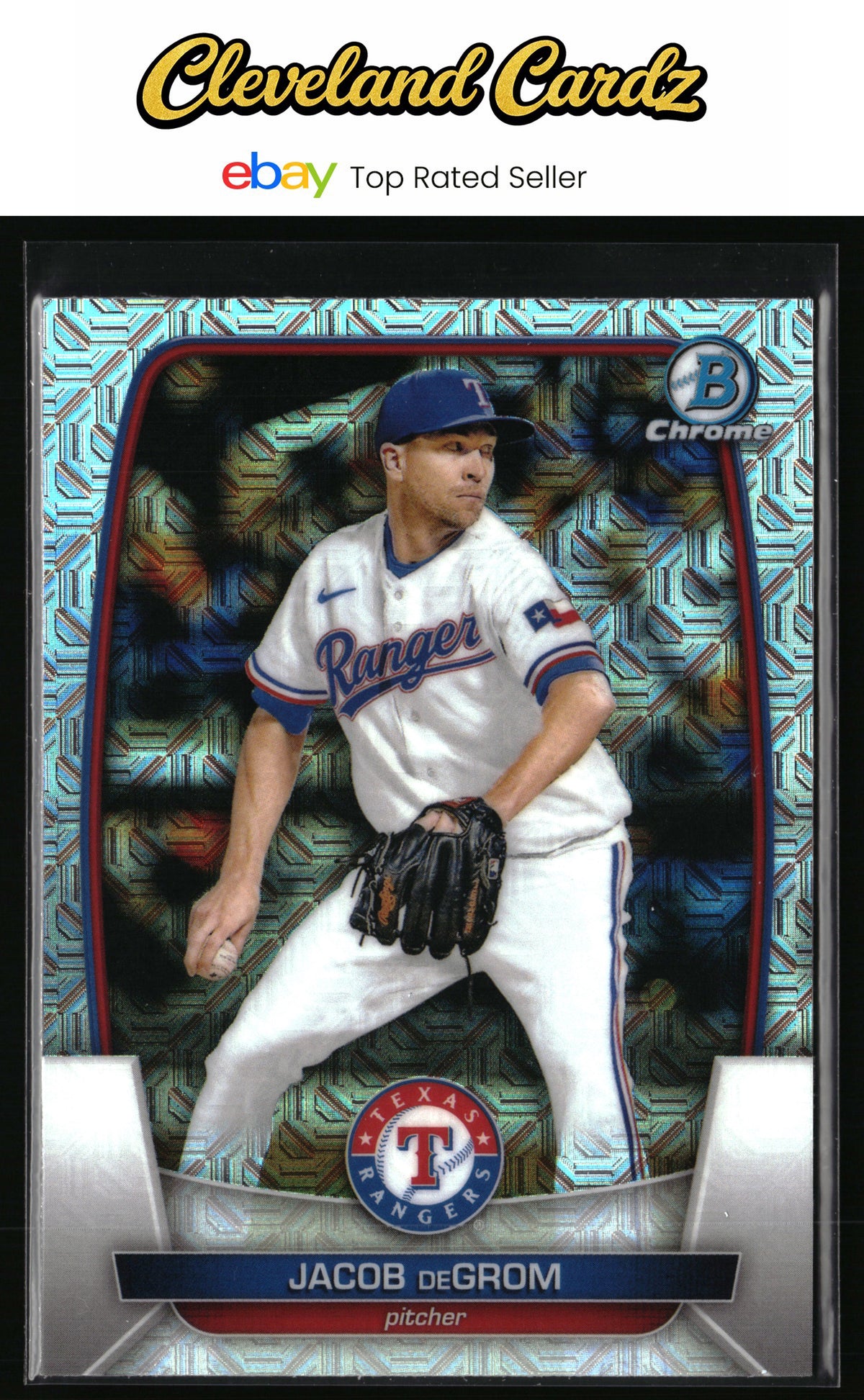 2023 Bowman #54 Jacob deGrom Mojo Refractor