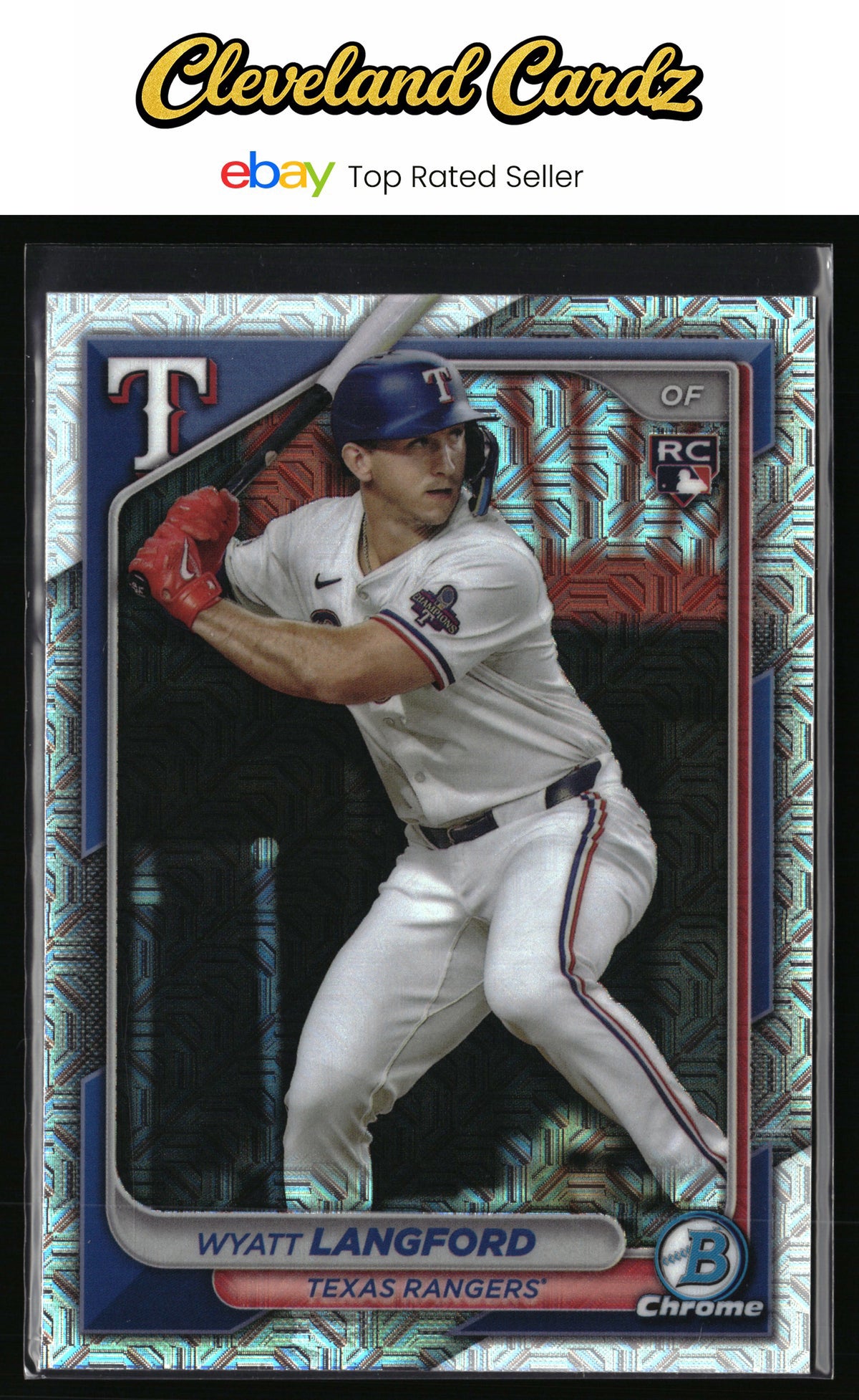 2024 Bowman Chrome #71 Wyatt Langford Mojo Refractor