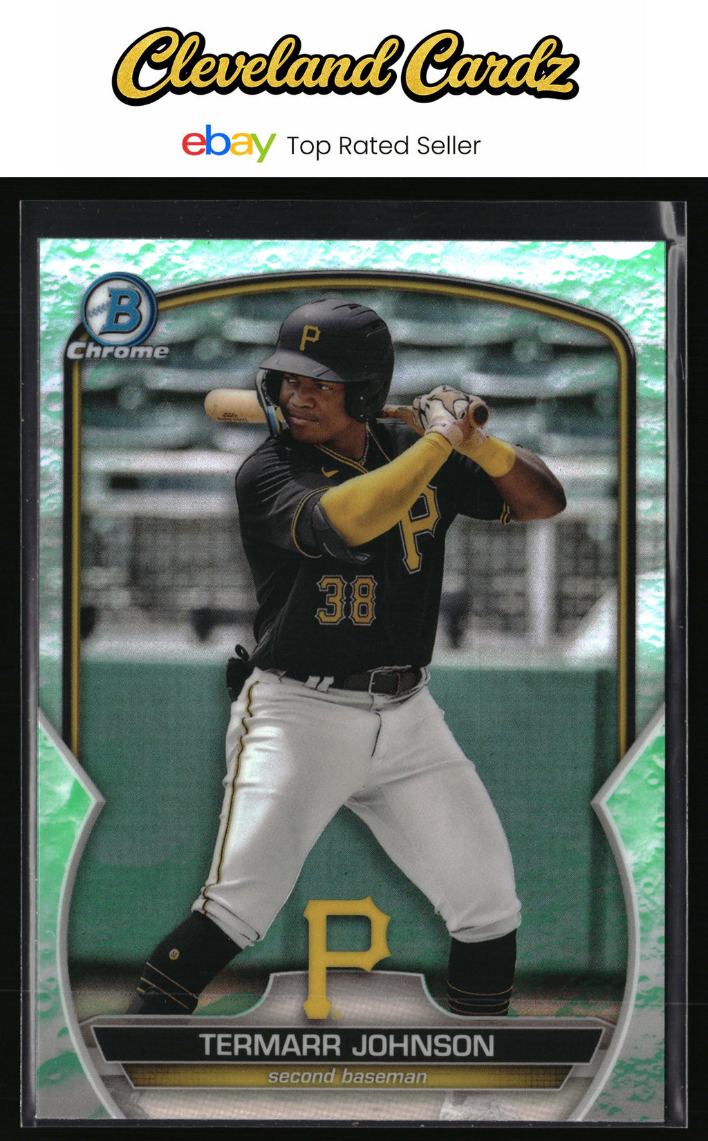 2023 Bowman #BCP-88 Termarr Johnson Chrome Prospects Lunar Glow Refractor