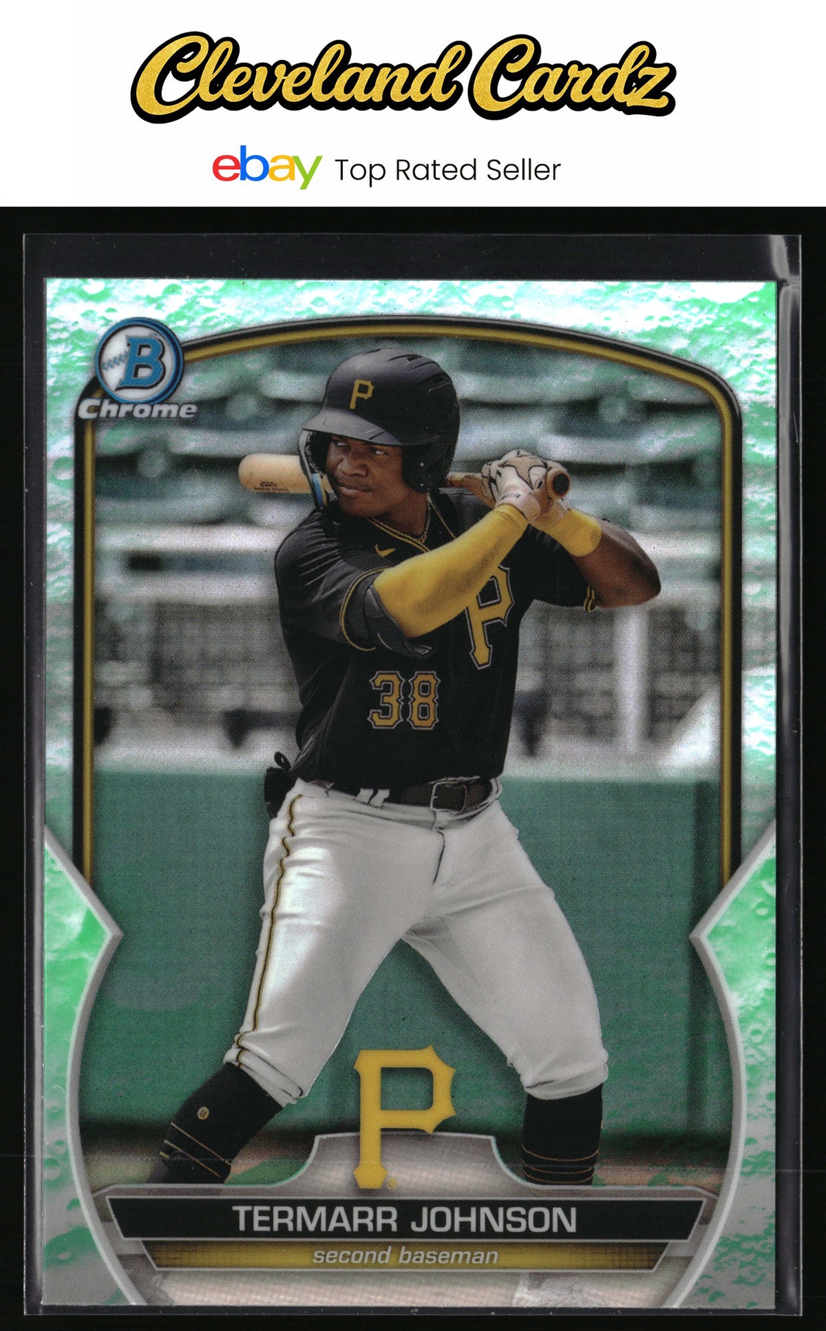 2023 Bowman #BCP-88 Termarr Johnson Chrome Prospects Lunar Glow Refractor