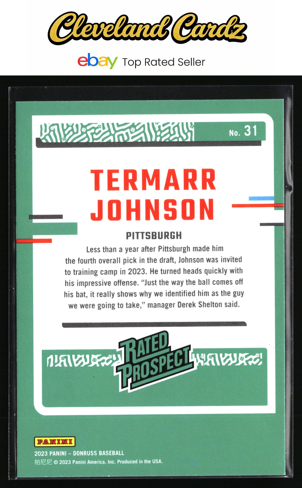 2023 Donruss #31 Termarr Johnson