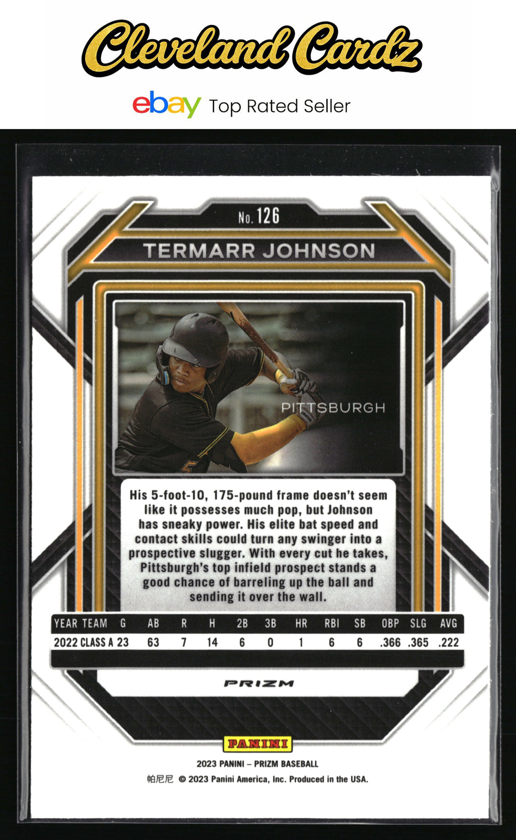 2023 Panini Prizm #126 Termarr Johnson Green Ice Prizm